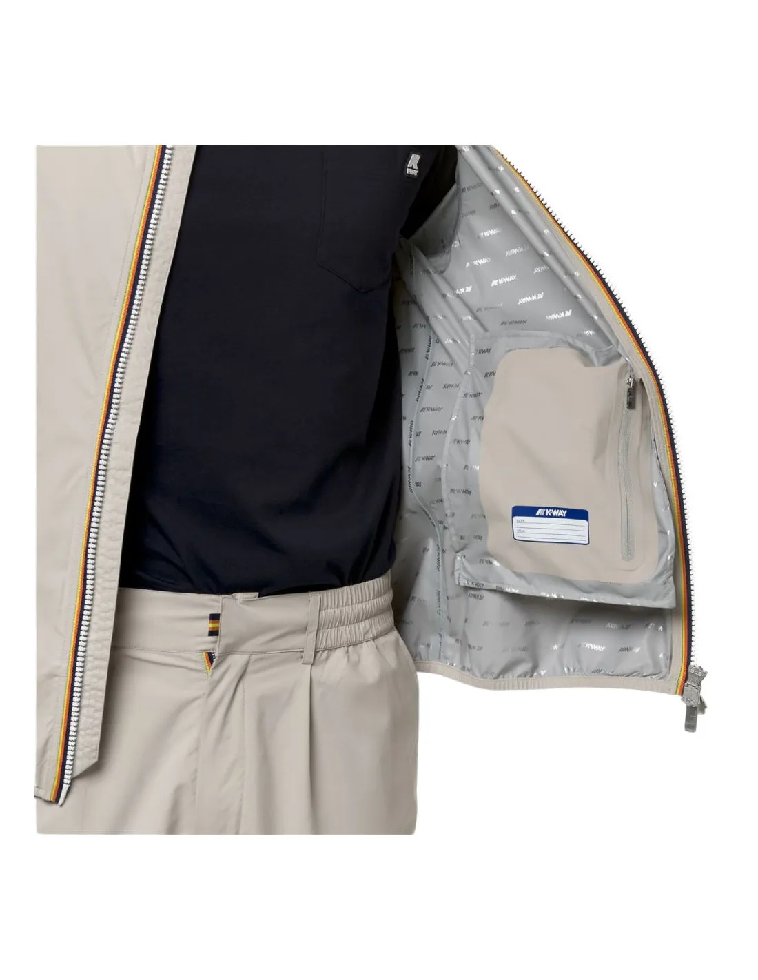 Giacca K-Way Jack Eco Stretch Dot V Blu Profondo