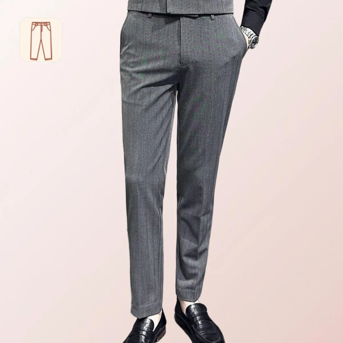 Gilet doppiopetto da uomo con bavero o pantaloni da completo o set da 2 pezzi (pantaloni e gilet) Abbigliamento da testimone del