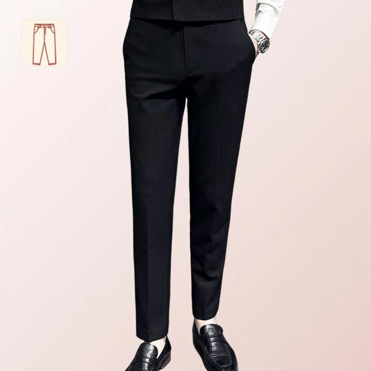 Gilet doppiopetto da uomo con bavero o pantaloni da completo o set da 2 pezzi (pantaloni e gilet) Abbigliamento da testimone del