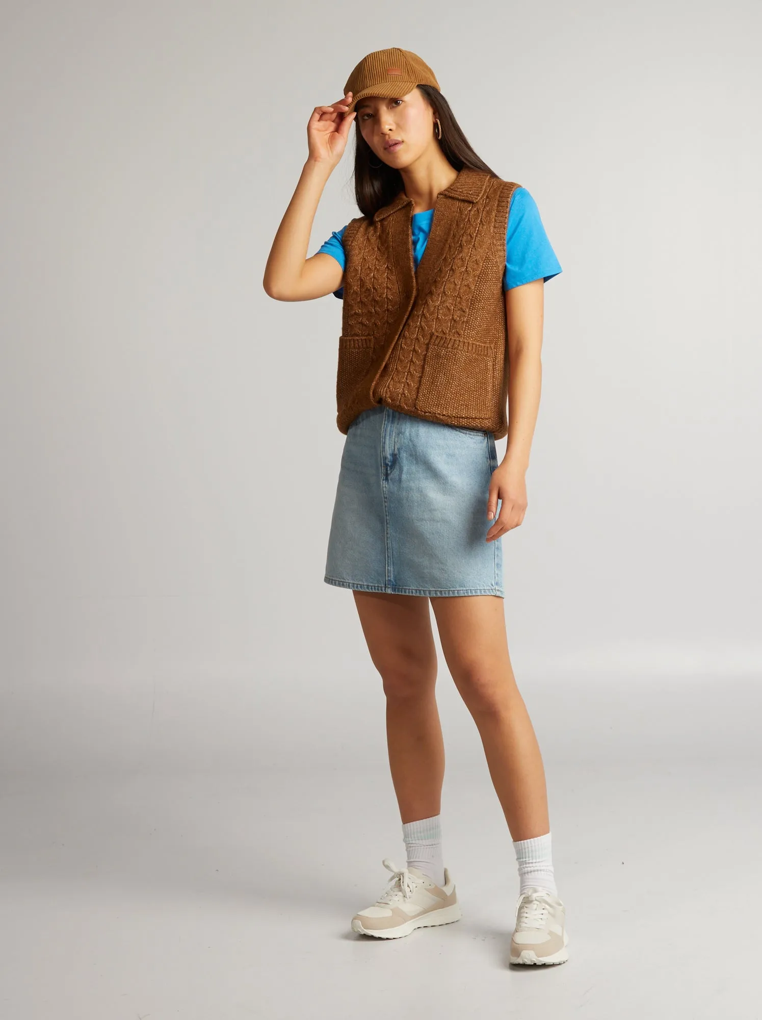 Gilet in maglia - MARRONE