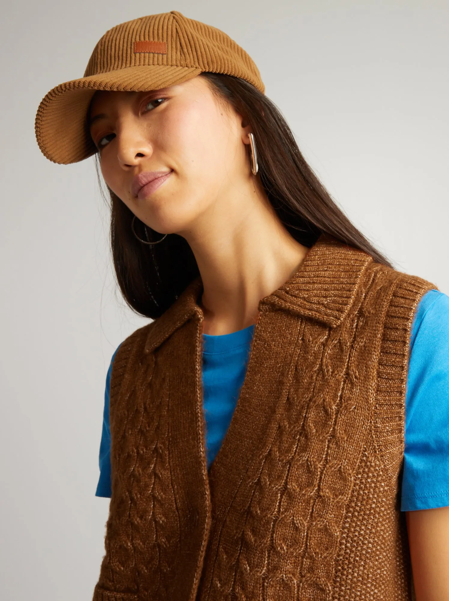Gilet in maglia - MARRONE