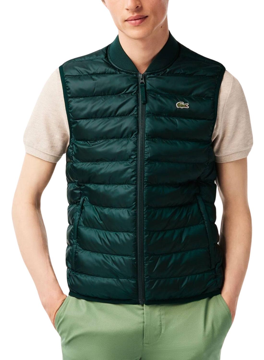 Gilet Lacoste Imbottito Verde per Uomo