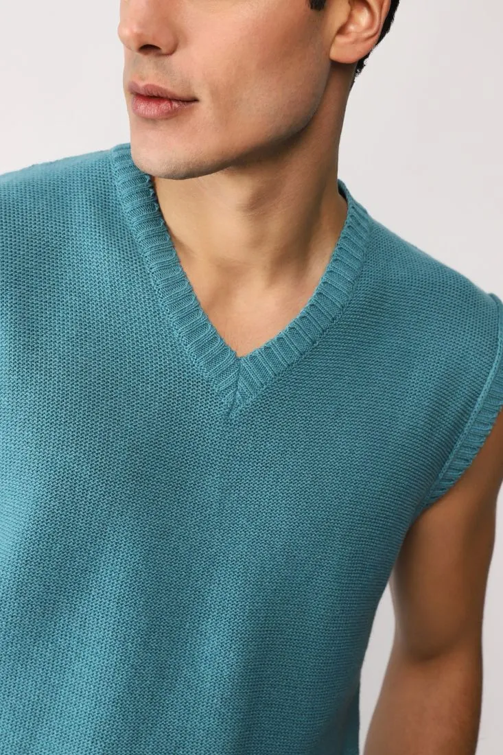 Gilet monocolour con scollo a V