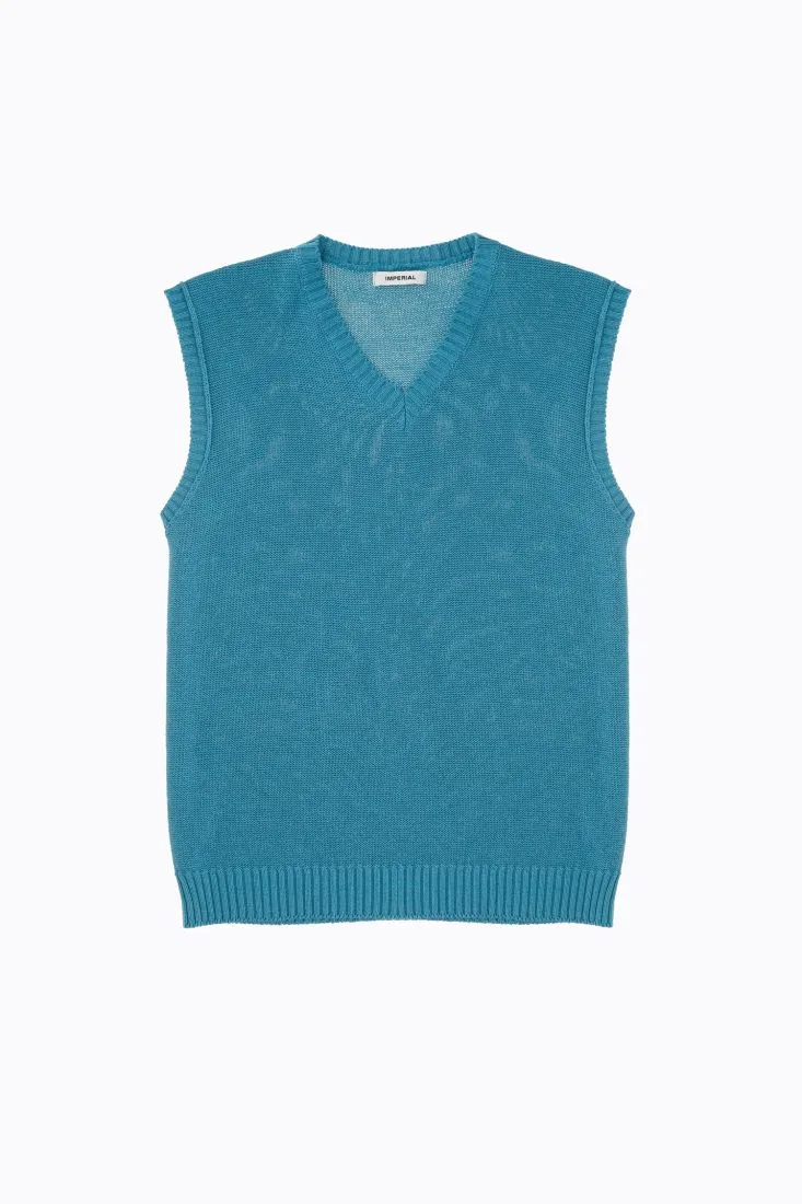 Gilet monocolour con scollo a V