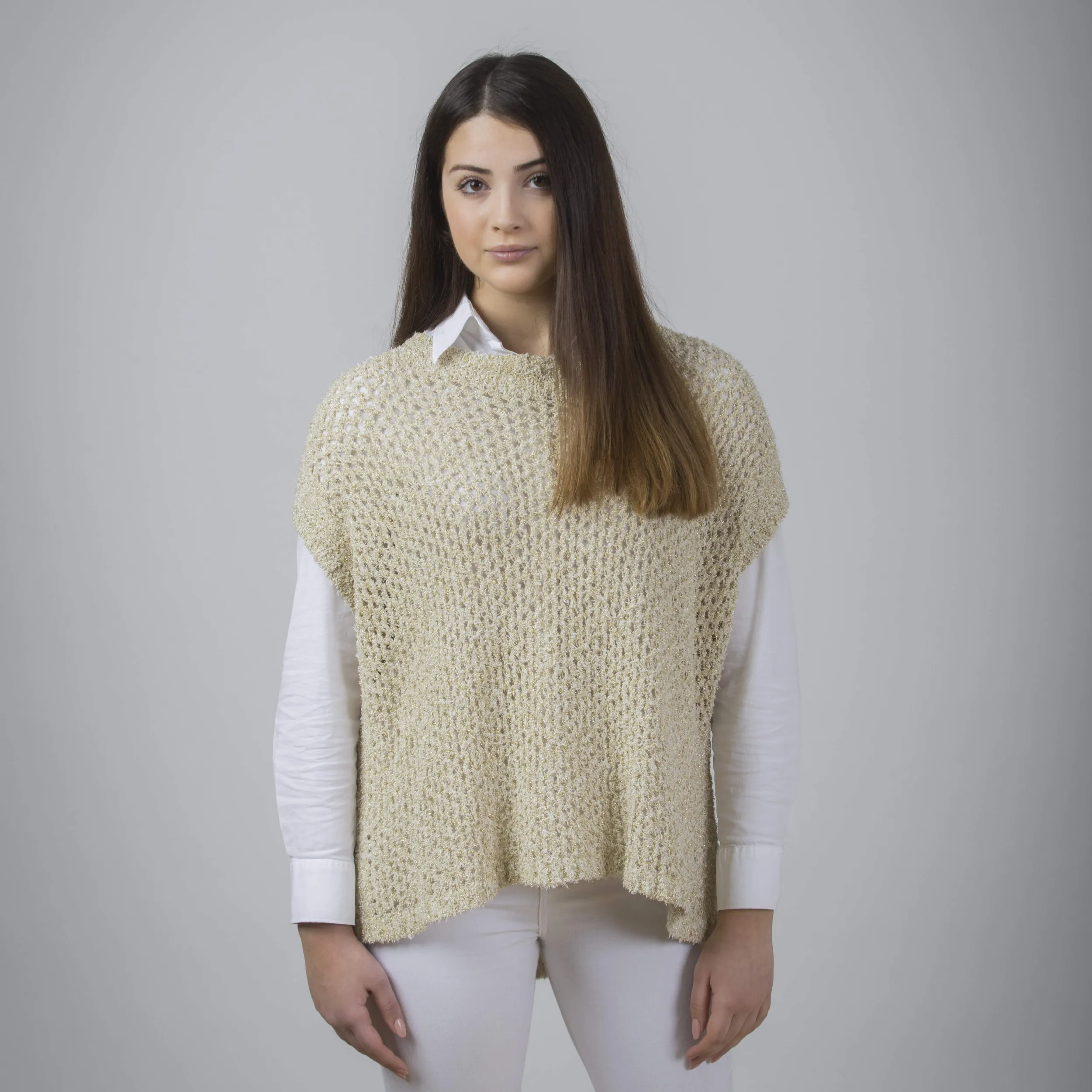Gilet traforato in maglia