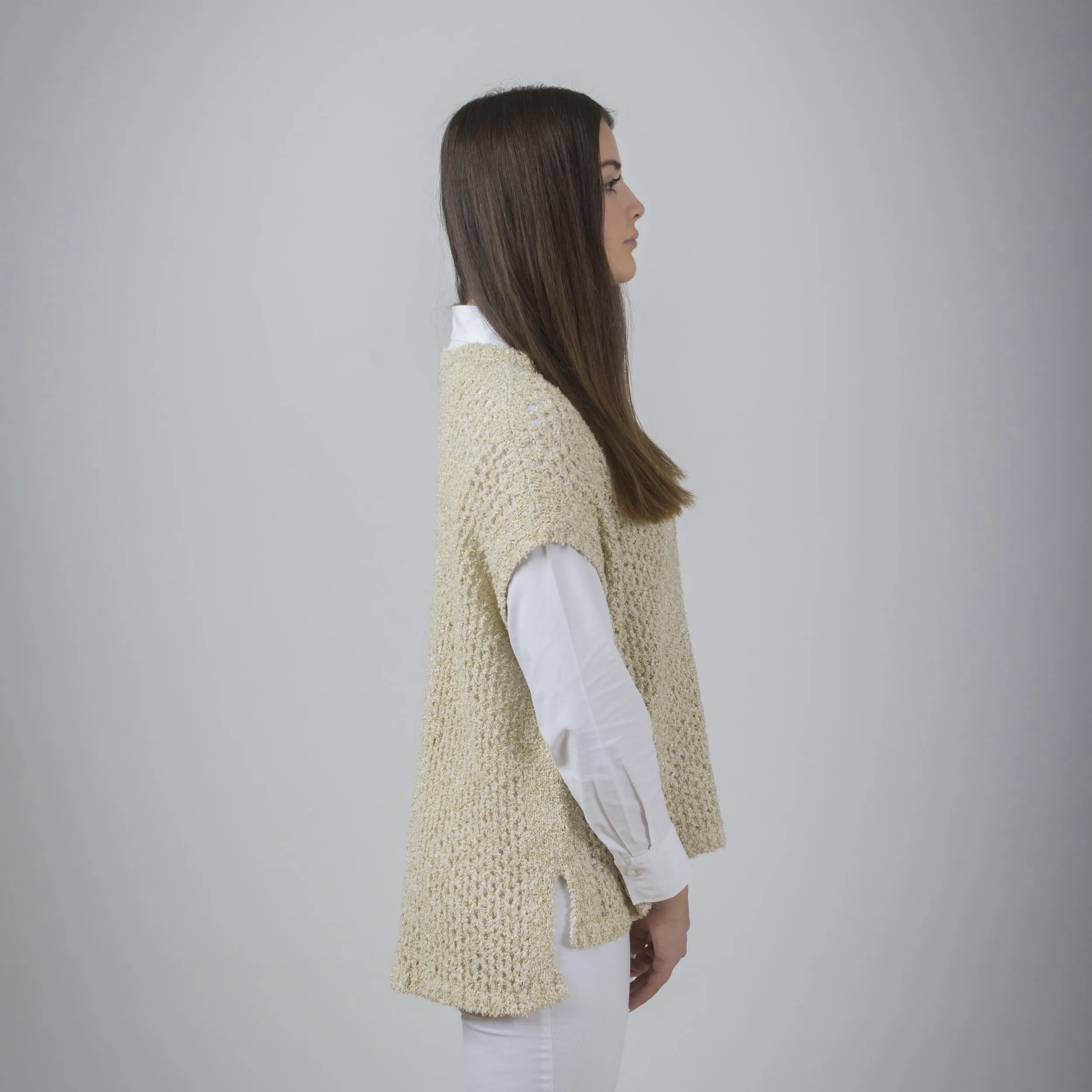 Gilet traforato in maglia