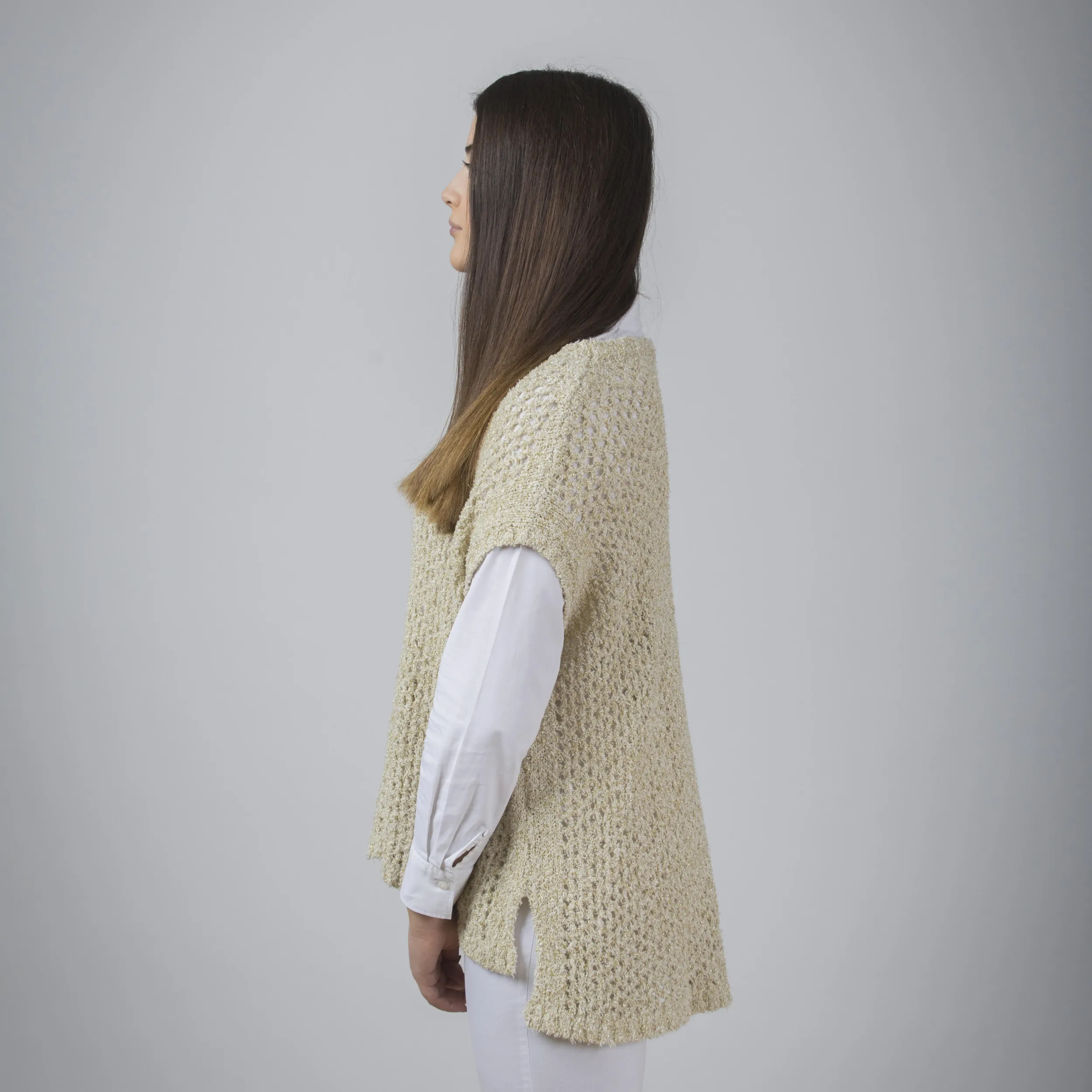 Gilet traforato in maglia