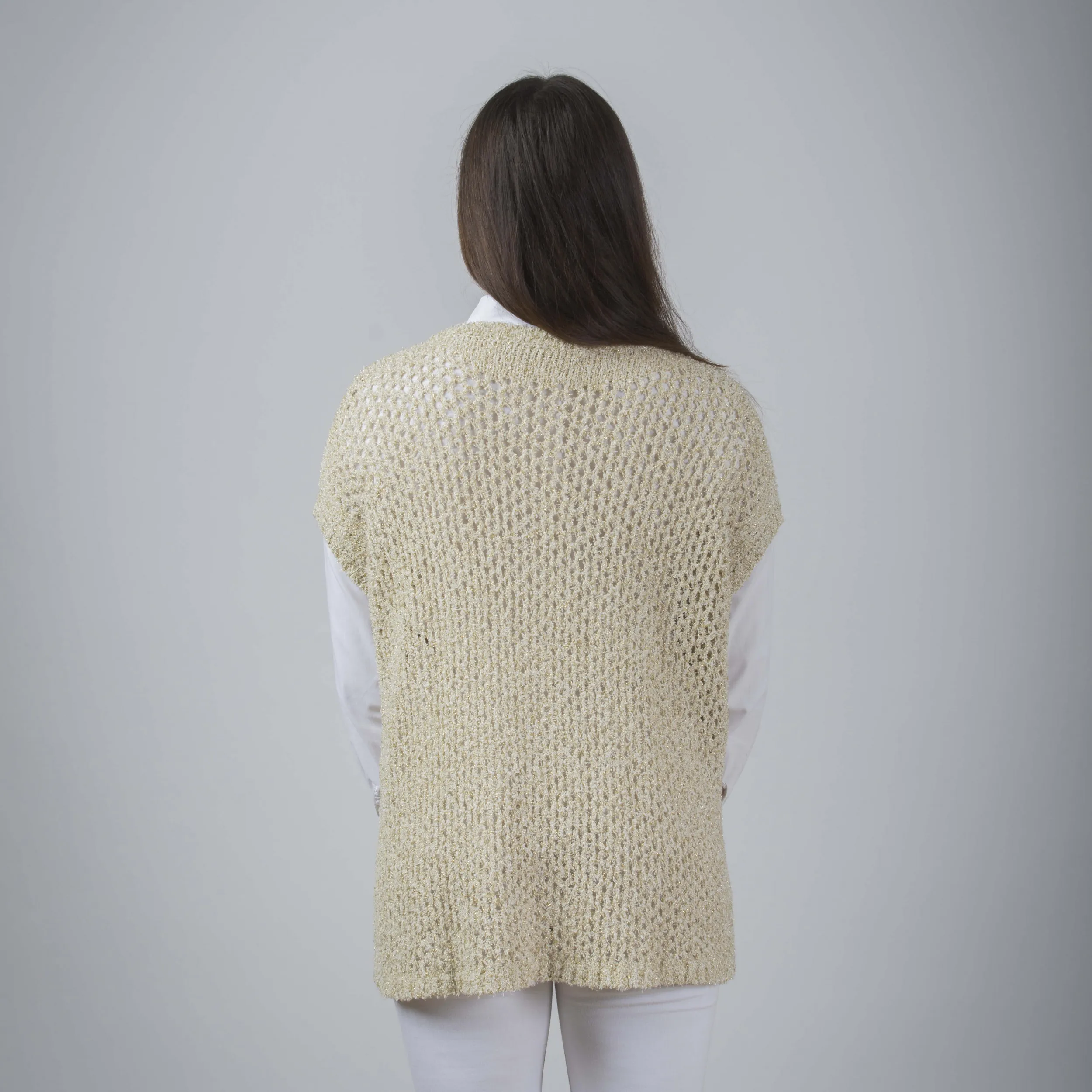 Gilet traforato in maglia