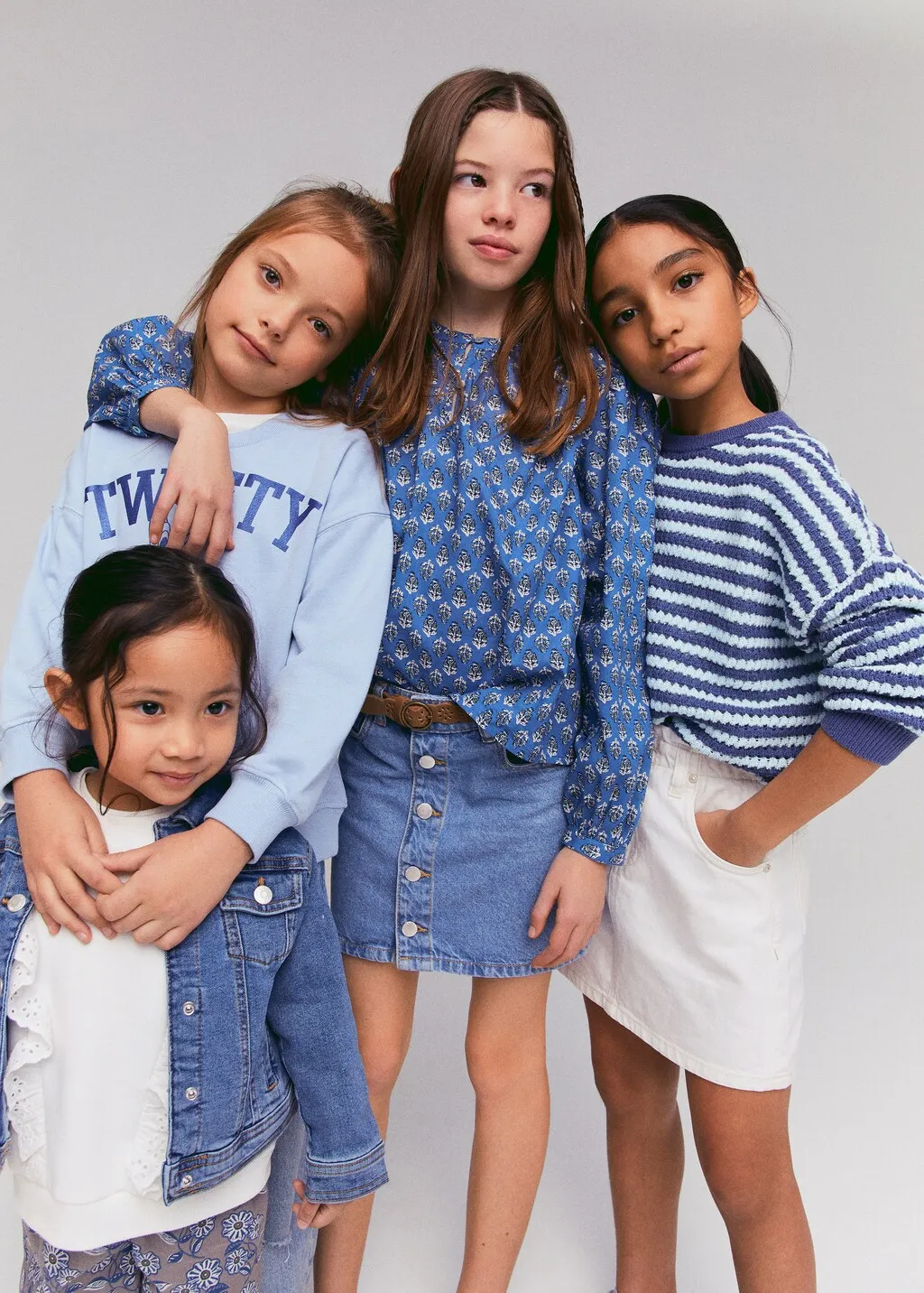 Gonna denim bottoni