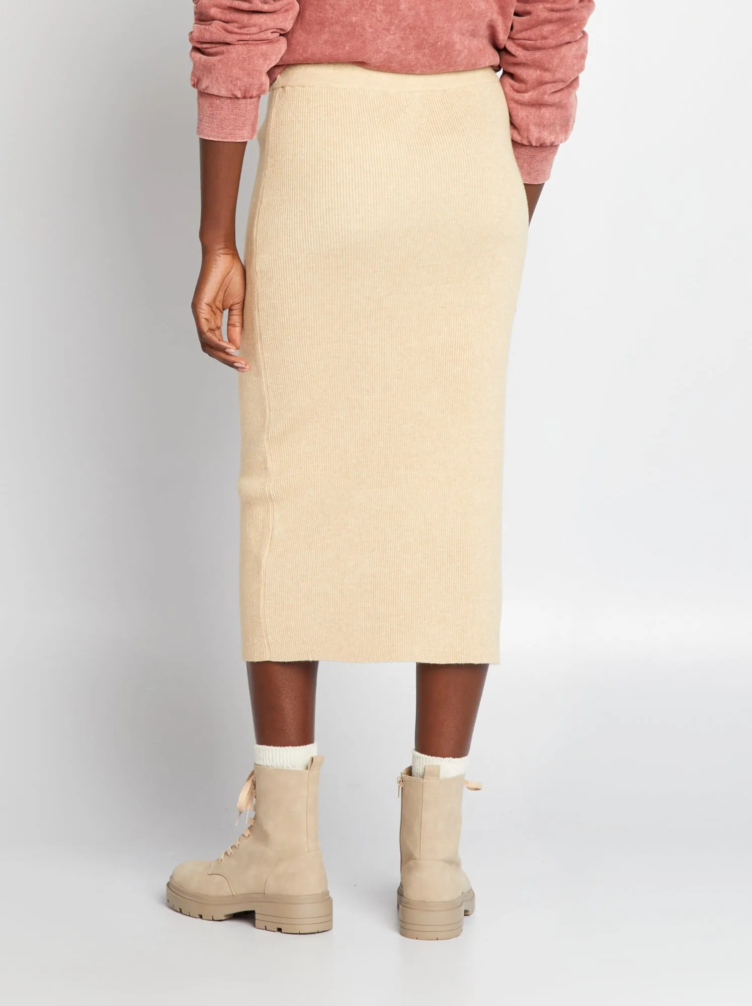 Gonna midi - BEIGE