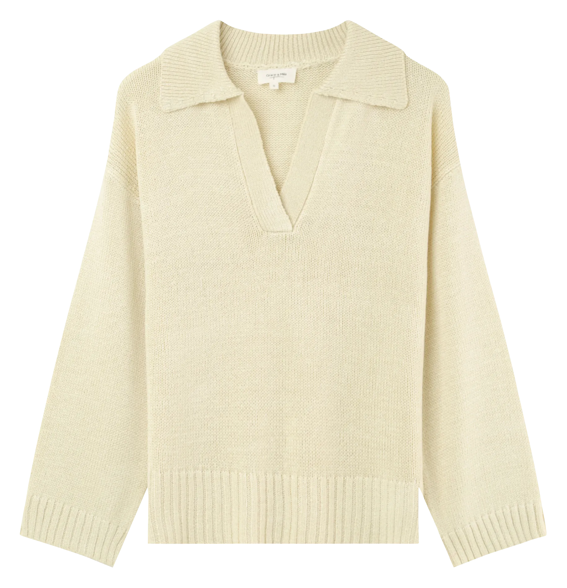  GRACE ET MILA   EAST - Maglione con collo a polo | Beige