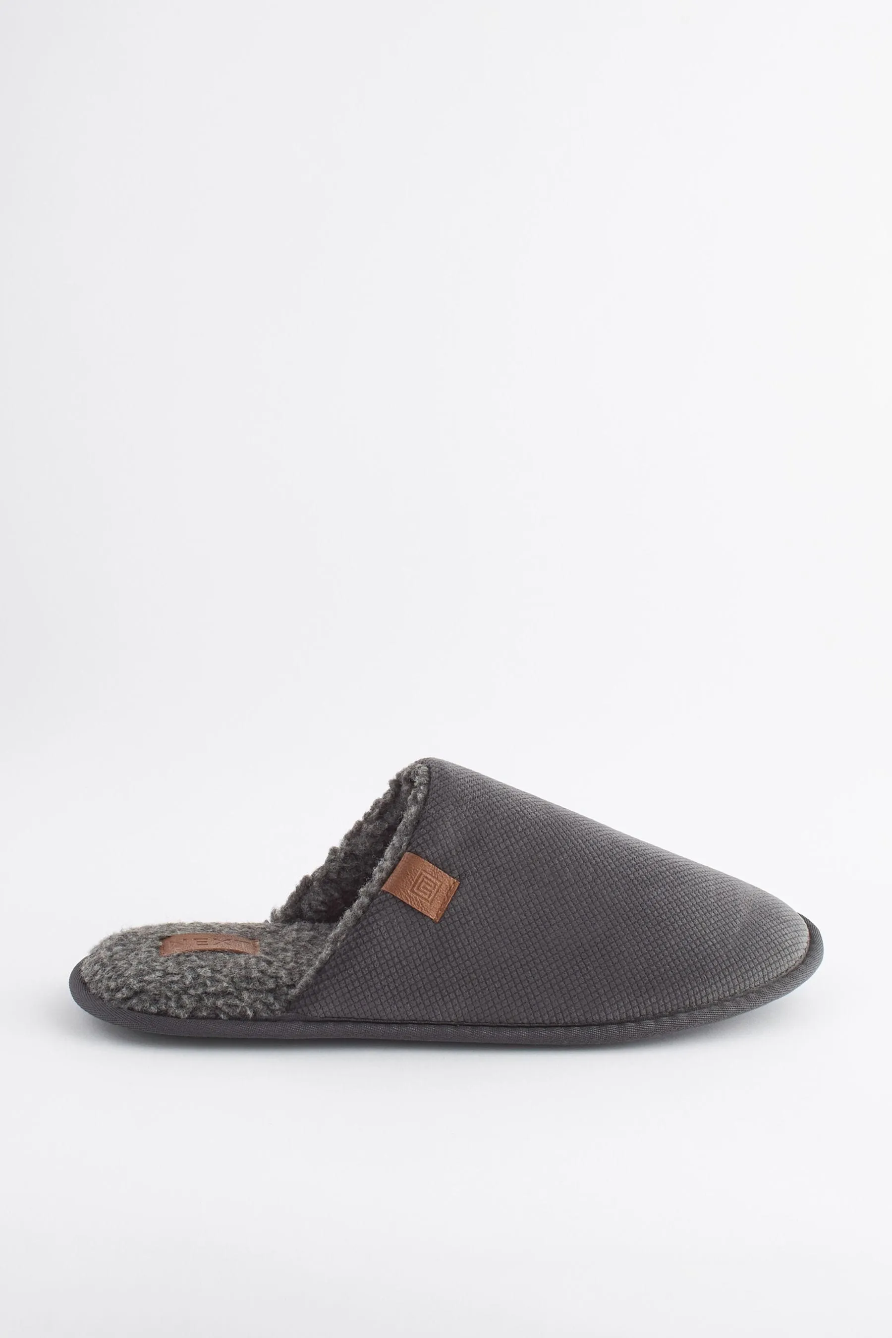 Grigio  - Pantofole a sabot testurizzate
