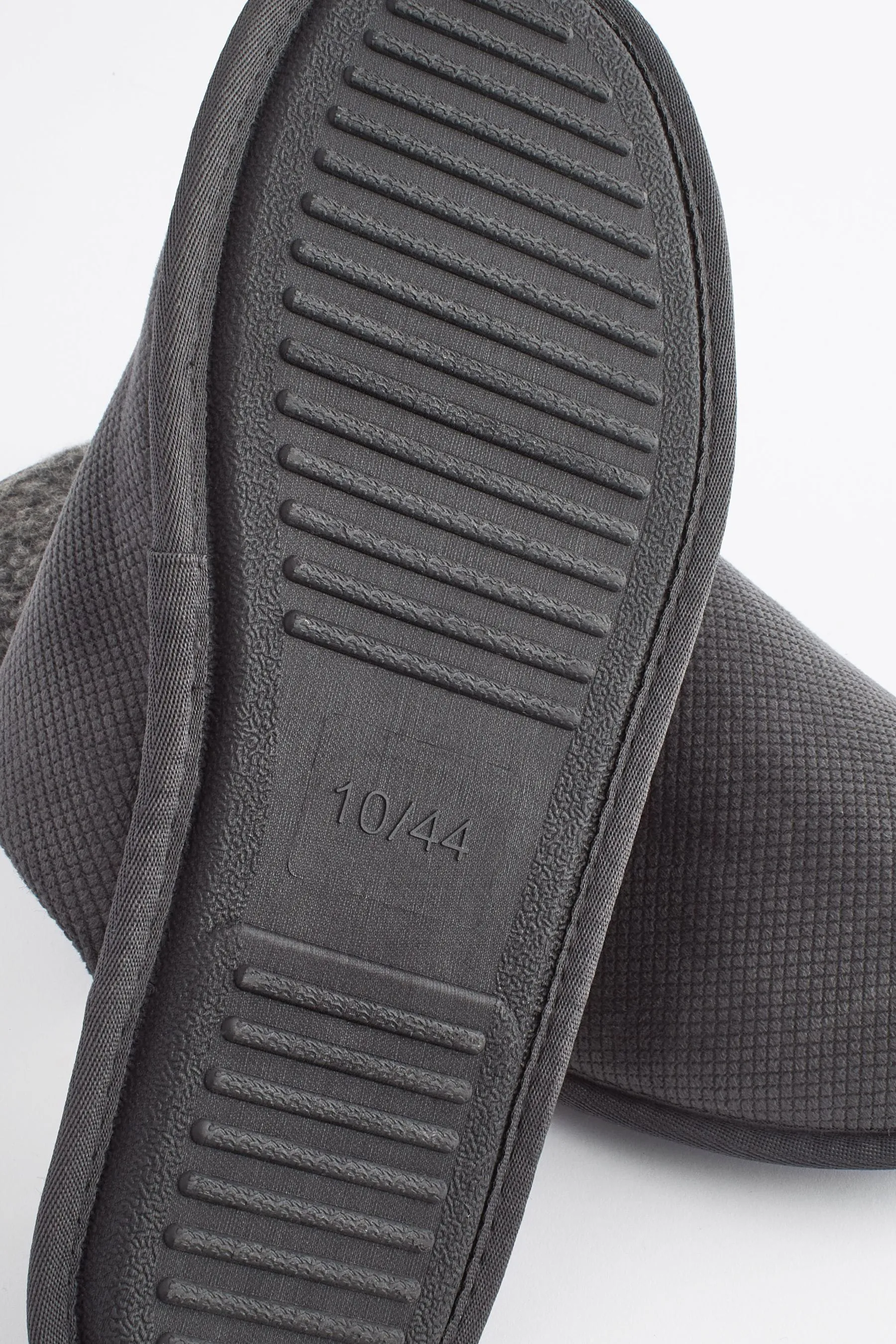 Grigio  - Pantofole a sabot testurizzate