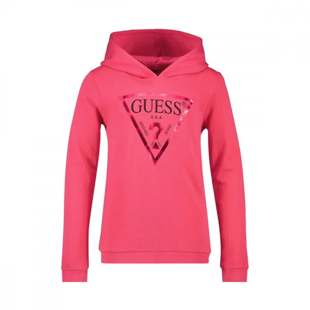 GUESS FELPA CON CAPPUCCIO LOGO BAMBINA