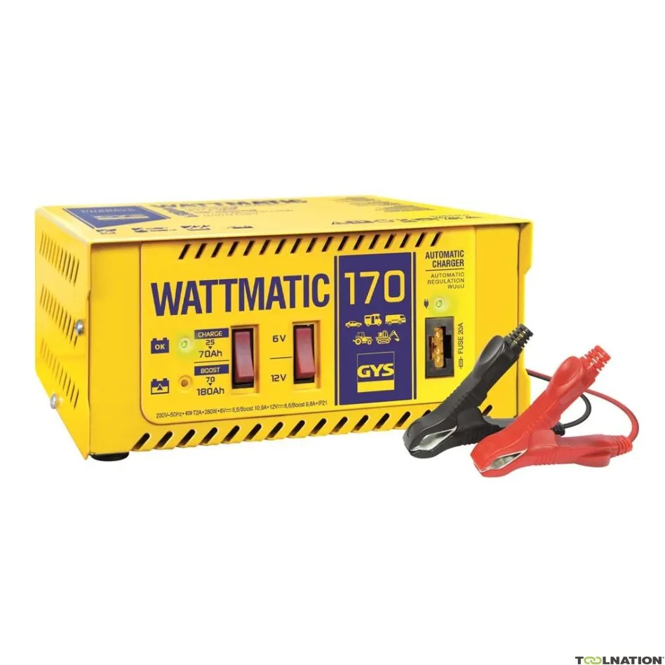 Gys 5192025615 Caricabatteria Wattmatic 170 6V/12V, automatico