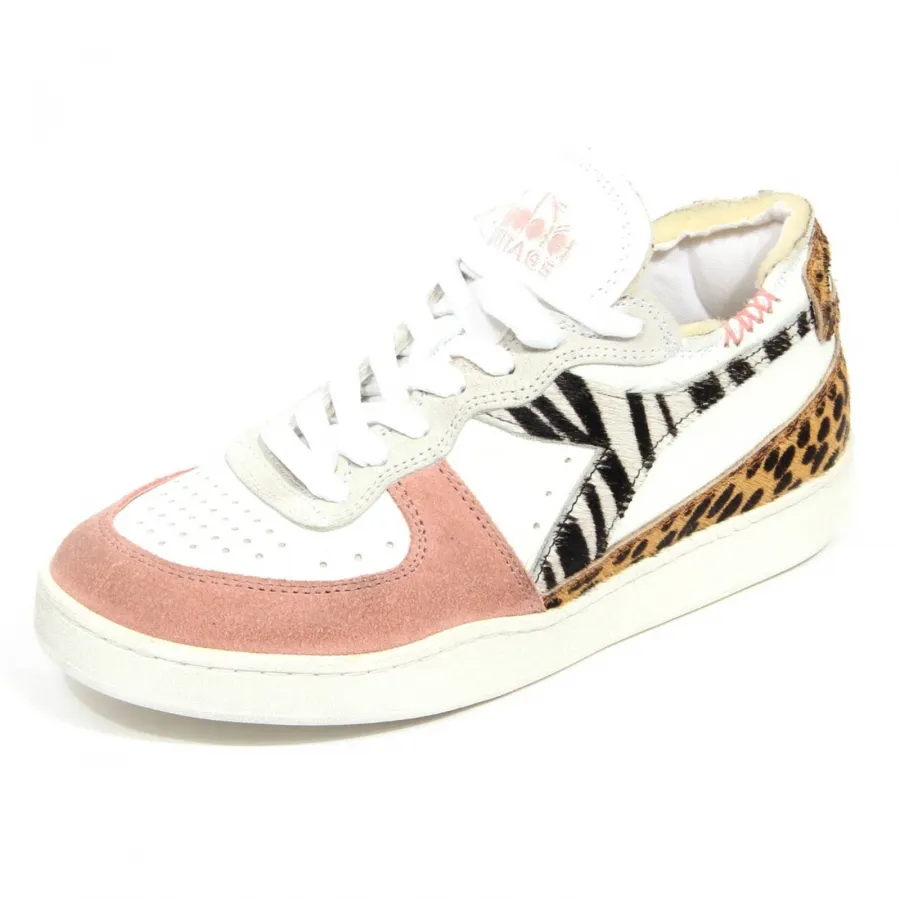 H1408 sneaker donna DIADORA women MI BASKET leather shoes savannah