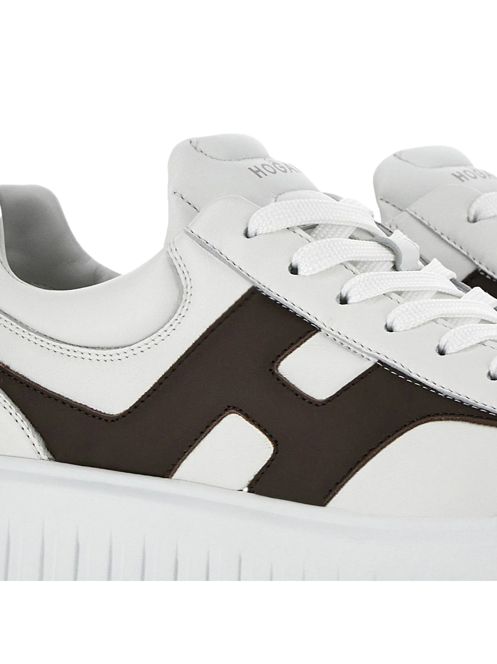 HOGAN Calzature,Sneakers Sneakers Hogan H-Stripes Bianco Marrone 