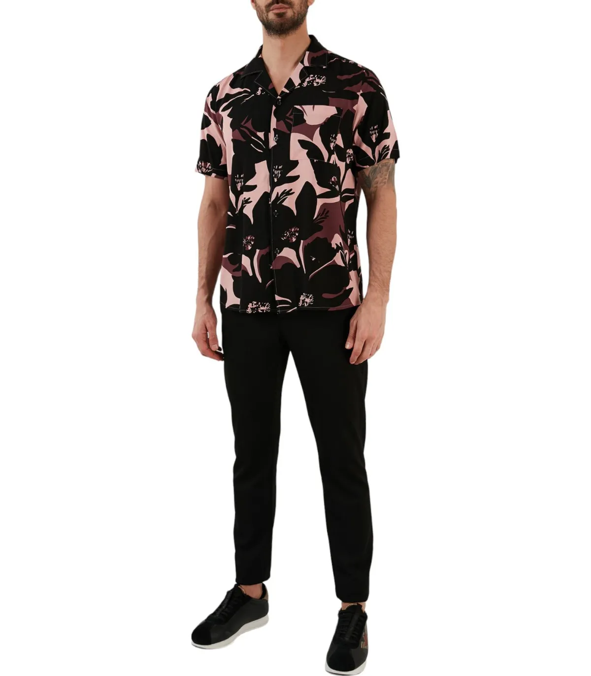 Hugo Uomo Camicia Manica Corta Relaxed Fit Ebor