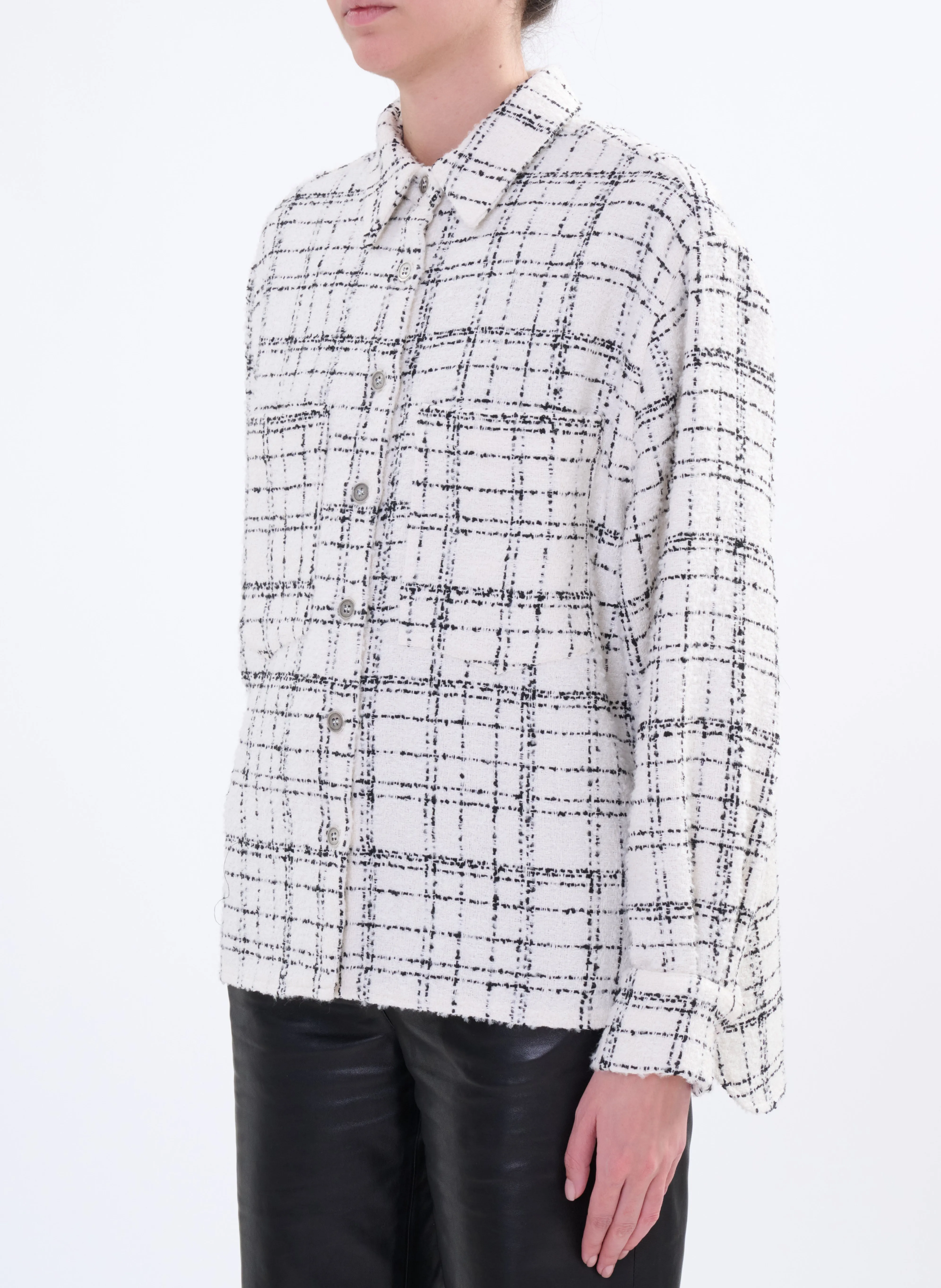  IRO   ZUNNY - Camicia colletto classico in lino e cotone | Nero