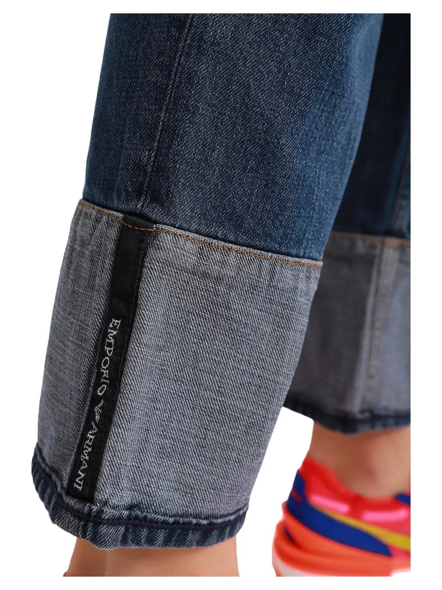 Jeans 5 Tasche Con risvolto
