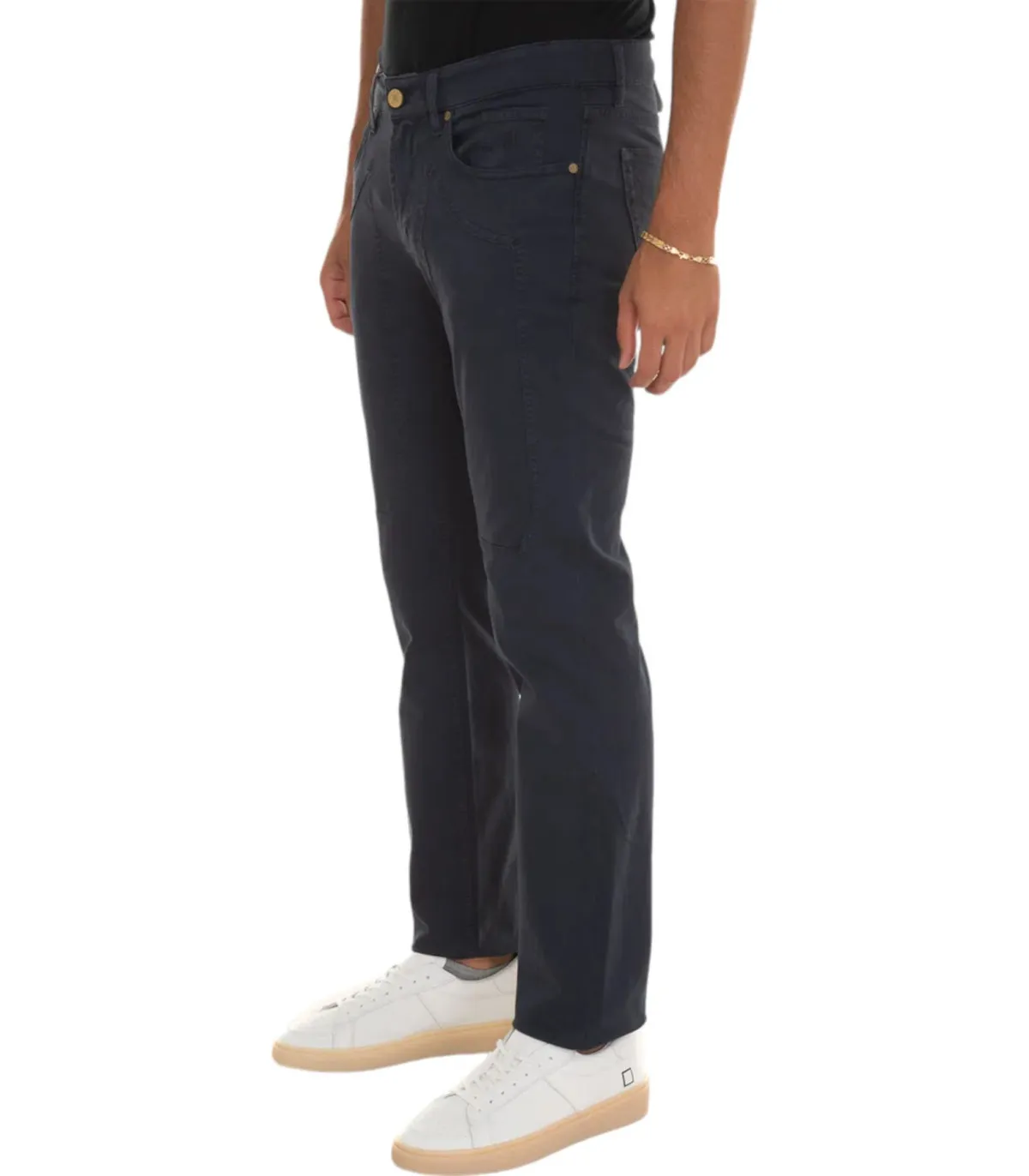 Jeckerson Uomo Pantaloni 5 Tasche Slim Fit Con Toppa John