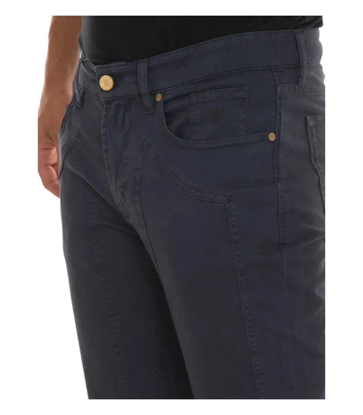 Jeckerson Uomo Pantaloni 5 Tasche Slim Fit Con Toppa John