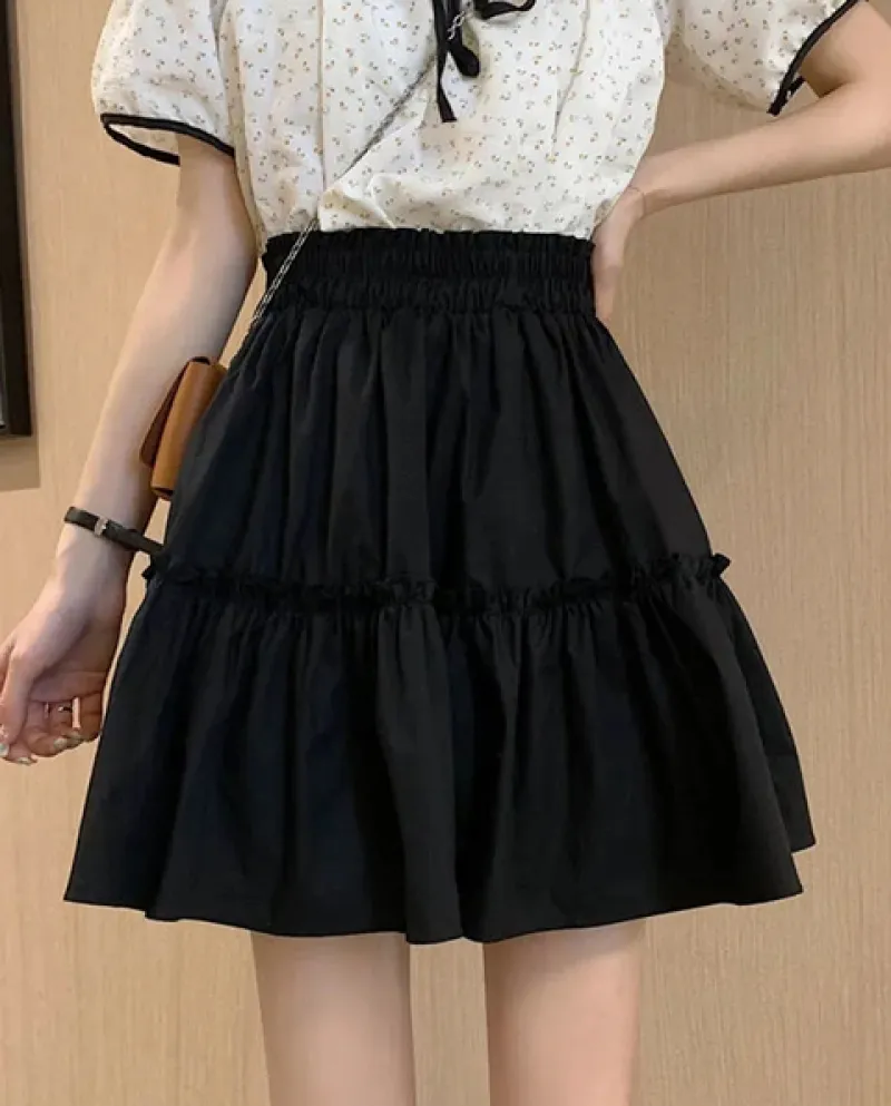 Jmprs Elegante Minigonna Bianca da Donna Elastica Vita Alta A Line Fashion