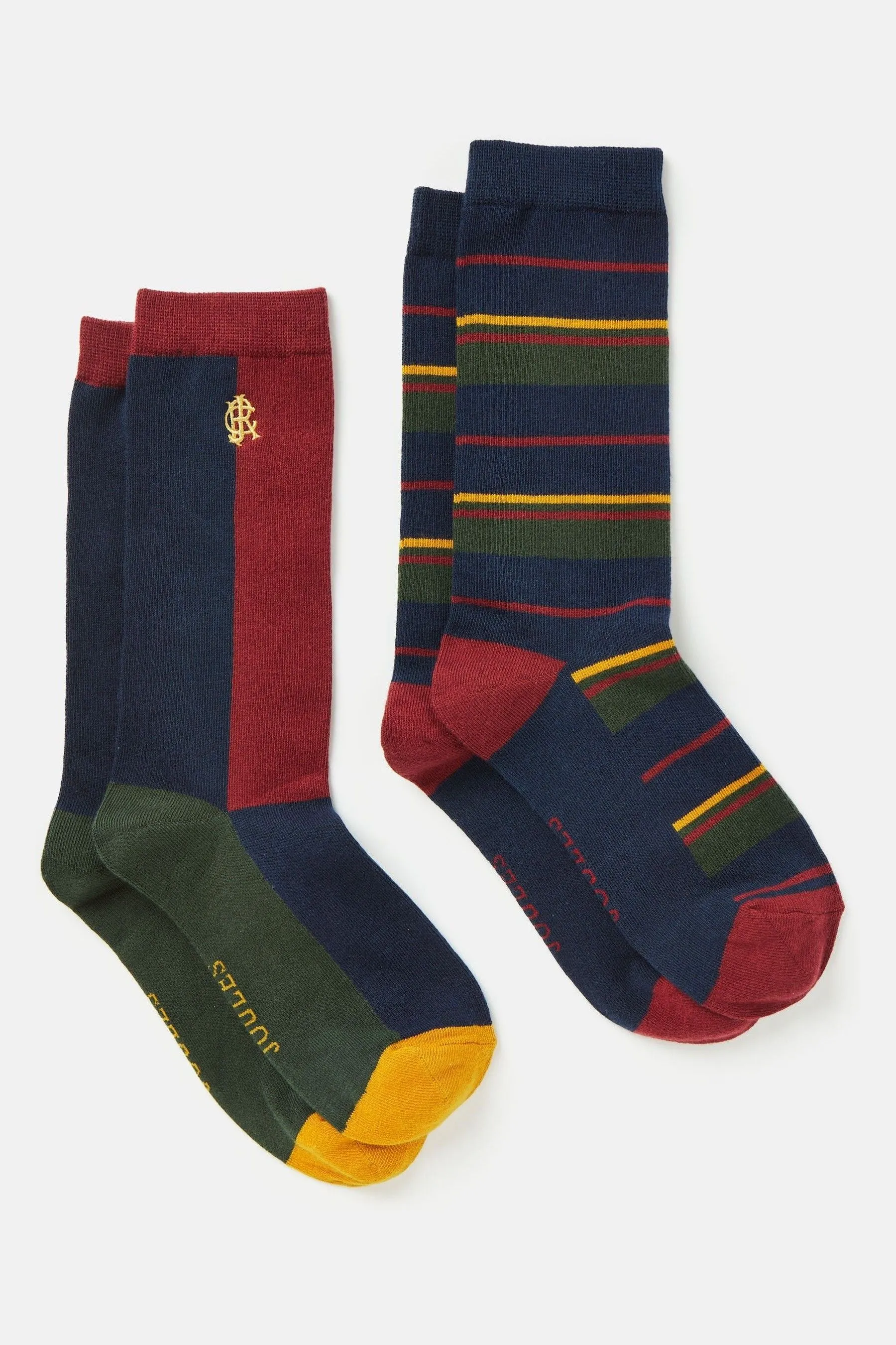 Joules Men's Kingsbury 2 Pack Socks (size 7-12)    