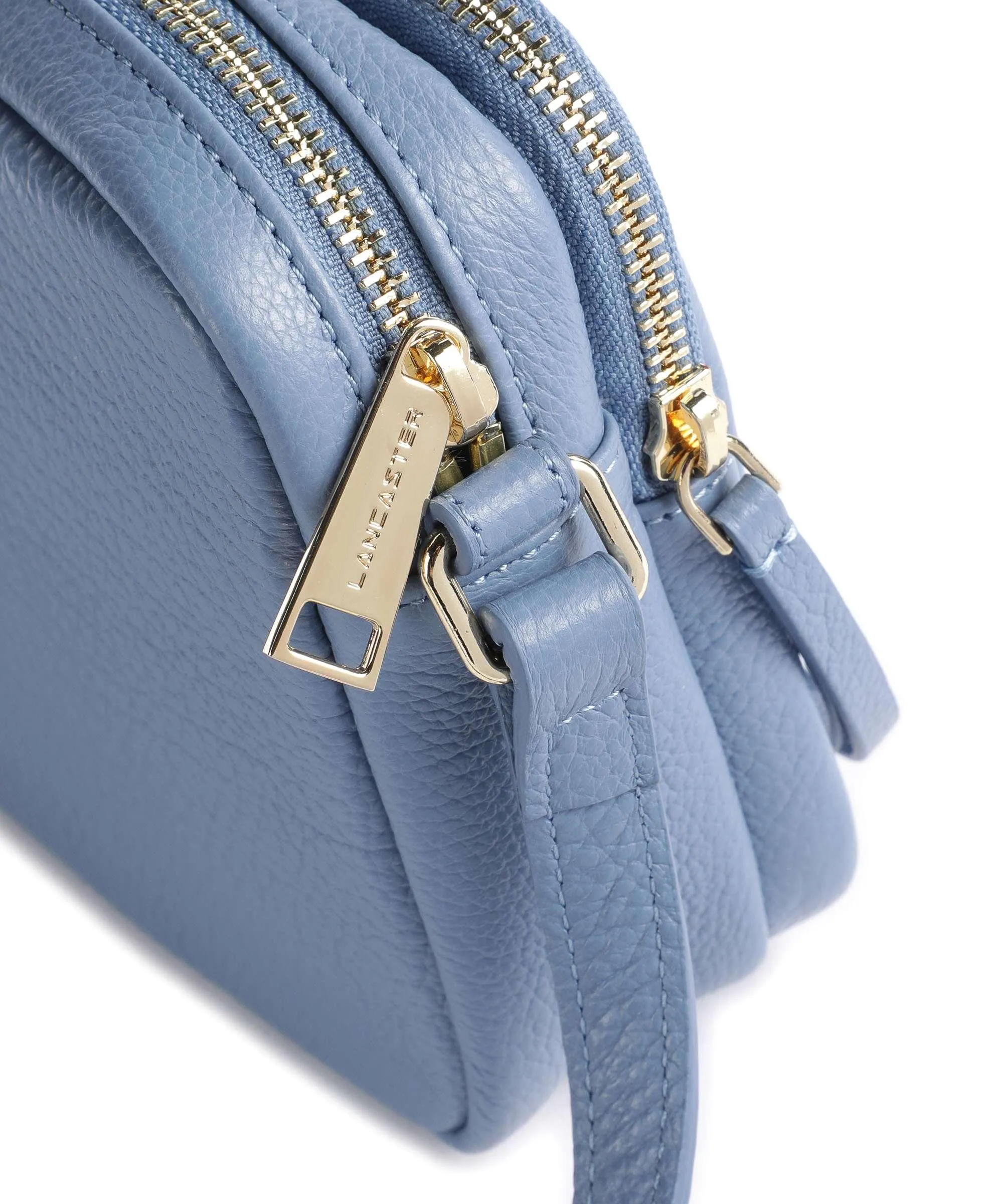  Lancaster Dune Borsa a tracolla pelle di vacchetta grana blu  