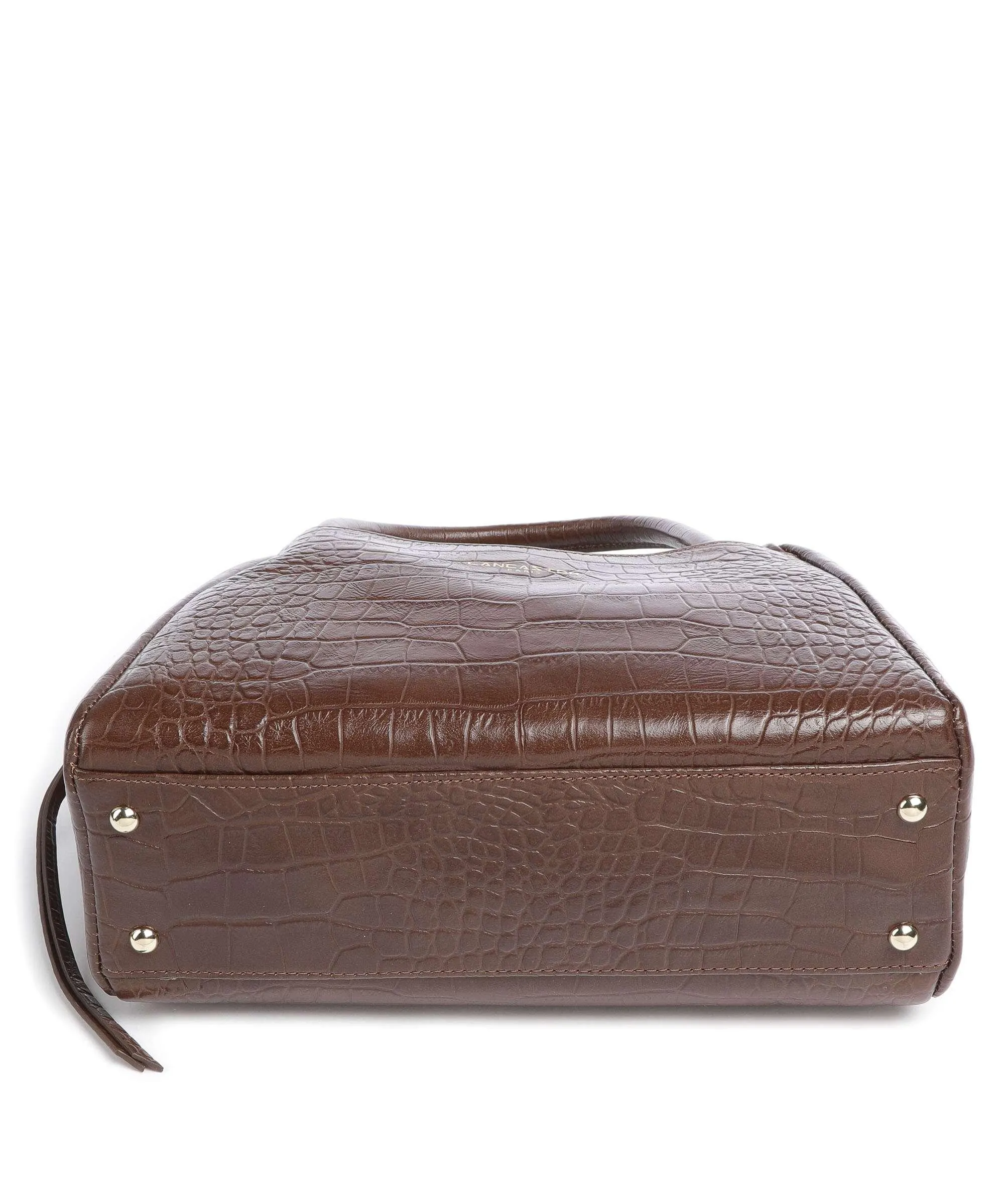  Lancaster Exotic Croco CN Borsa a mano pelle di vacchetta goffrata marrone scuro  
