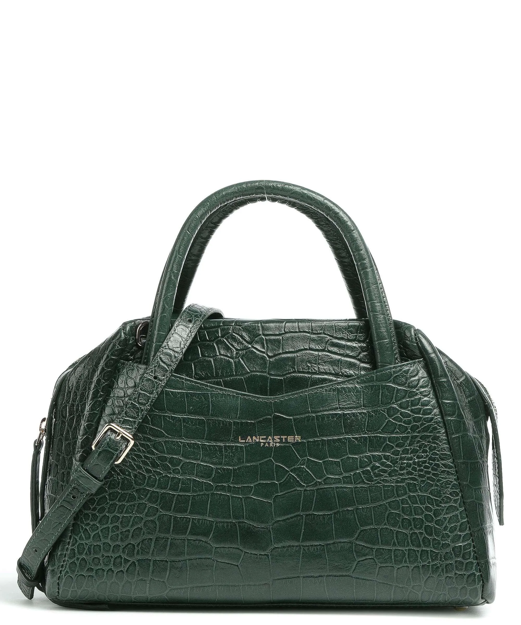  Lancaster Exotic Croco CN Borsa a mano pelle di vacchetta goffrata verde scuro  