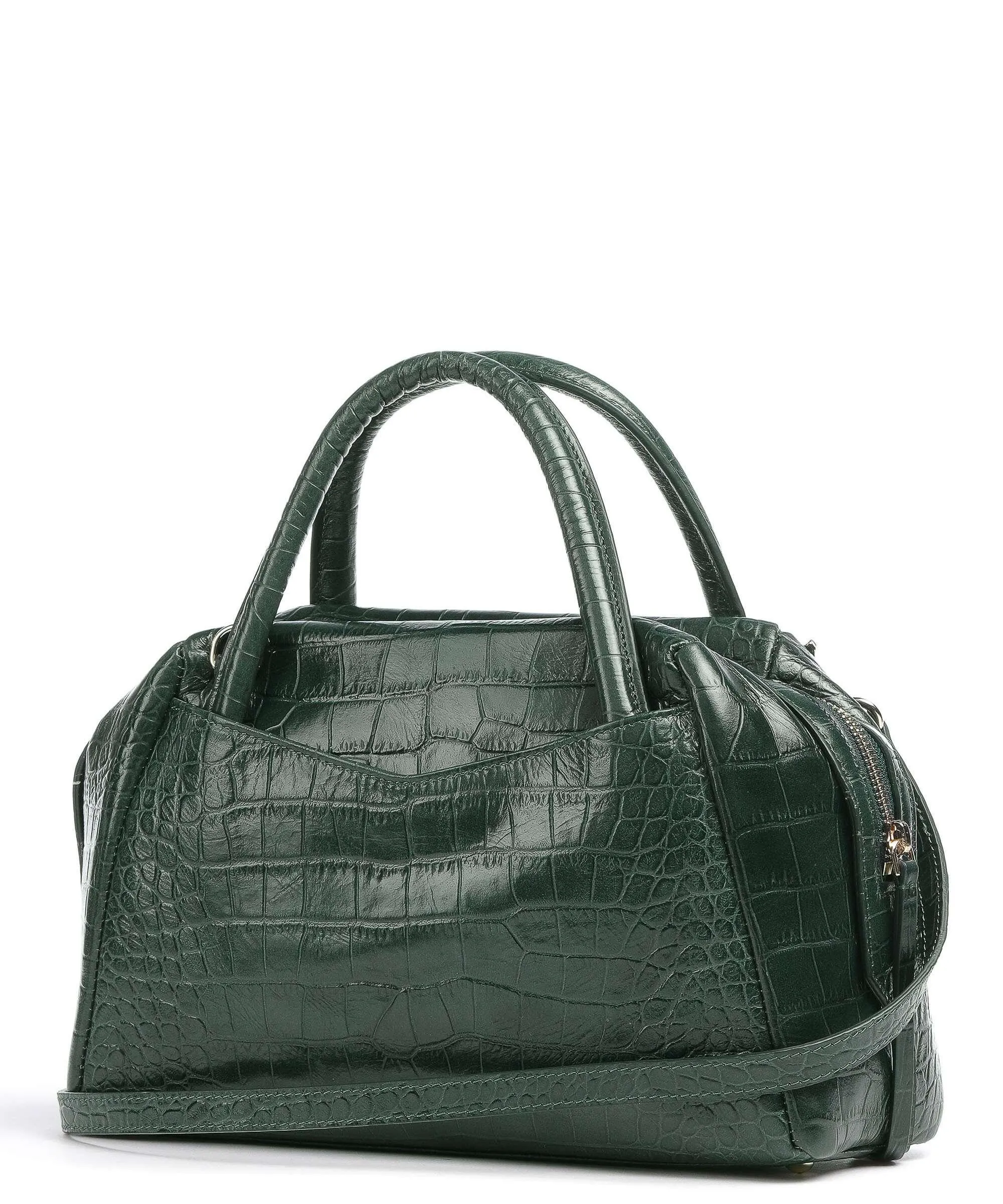  Lancaster Exotic Croco CN Borsa a mano pelle di vacchetta goffrata verde scuro  