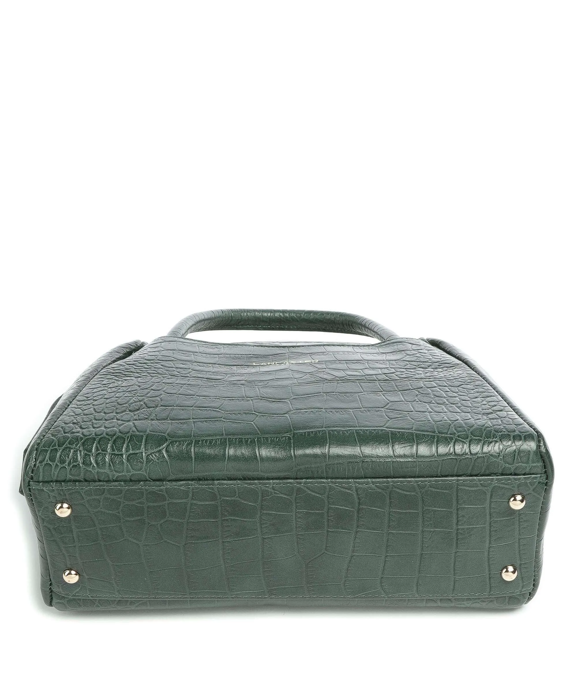  Lancaster Exotic Croco CN Borsa a mano pelle di vacchetta goffrata verde scuro  