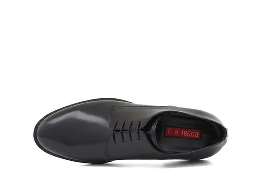 Leather lace-up with rubber sole / Black