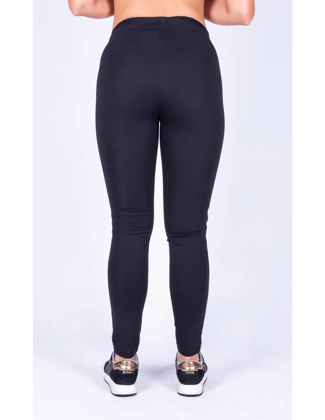 Legging pelle nero donna Gh Waist Coy Guess