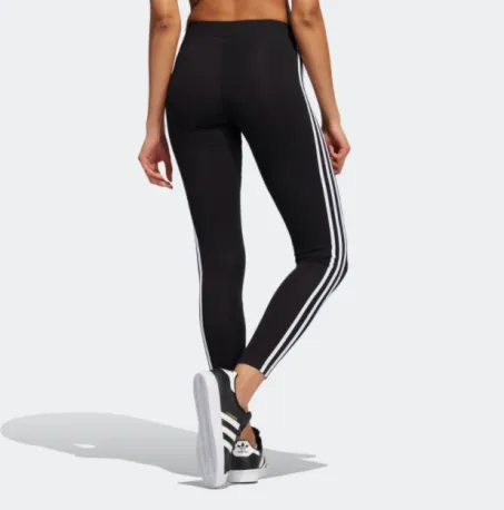 Leggings Adidas Donna Loungewear Essentials 3 Stipes HD2350 Nero