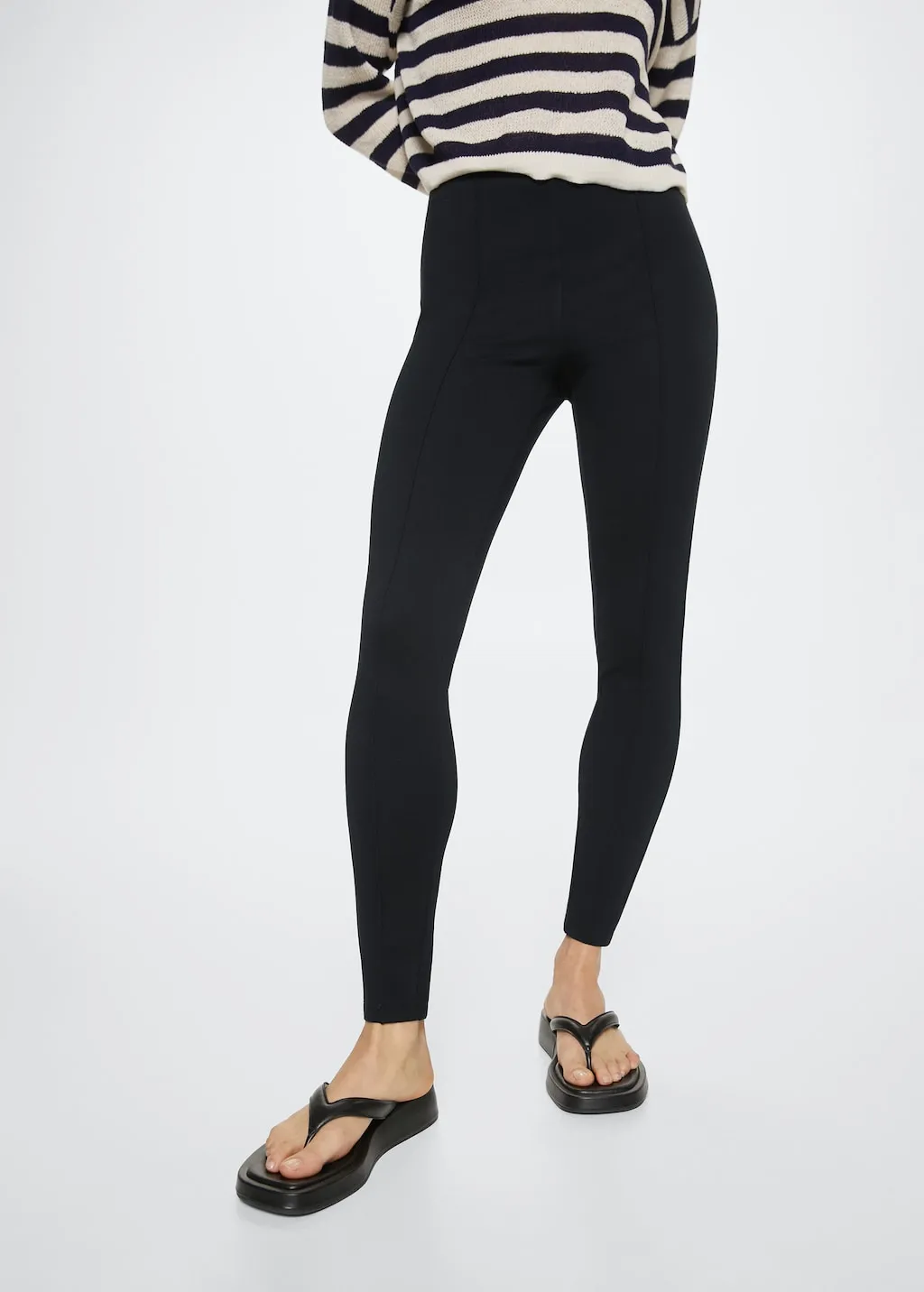 Leggings cuciture decorative