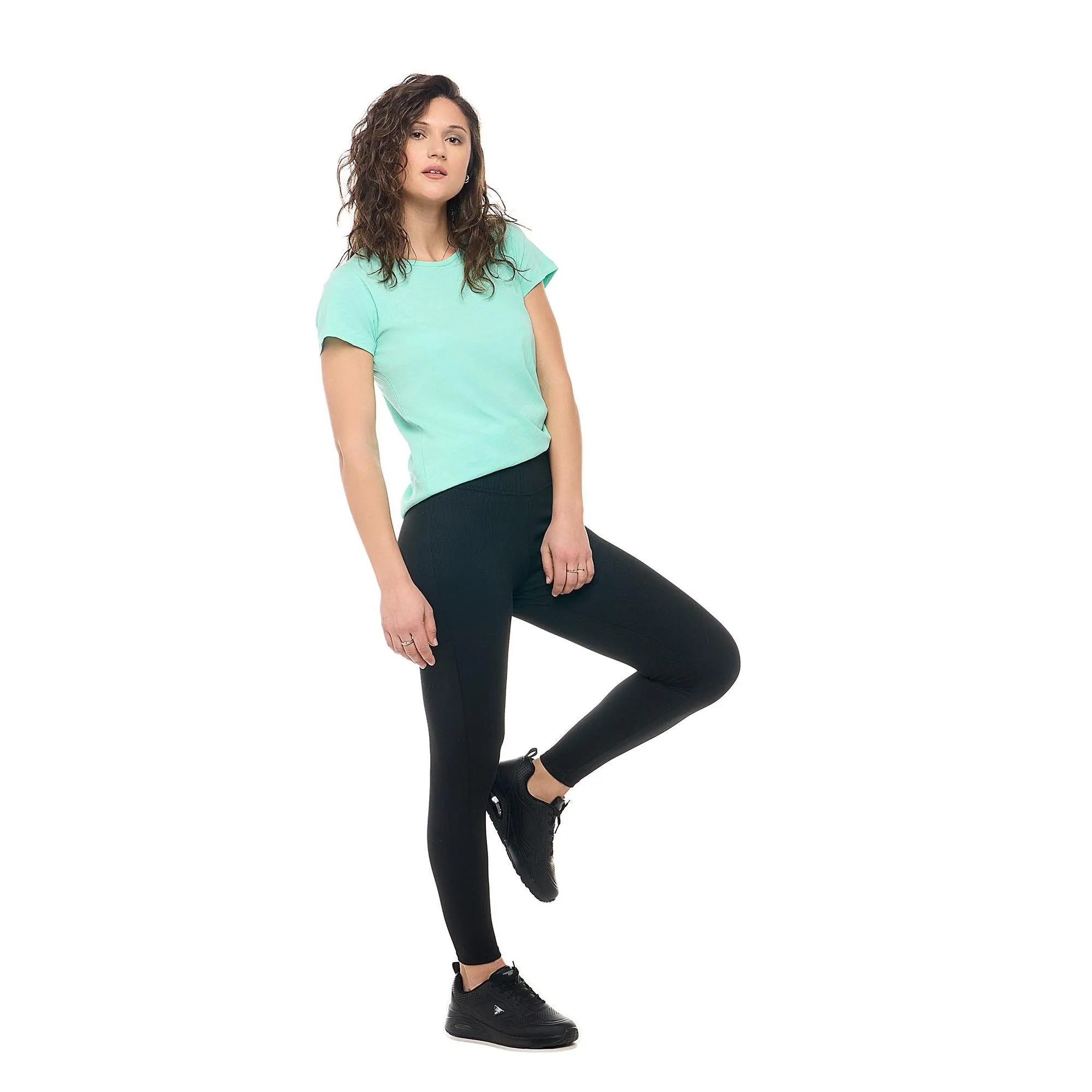 Leggings da donna a costine Leone Basic