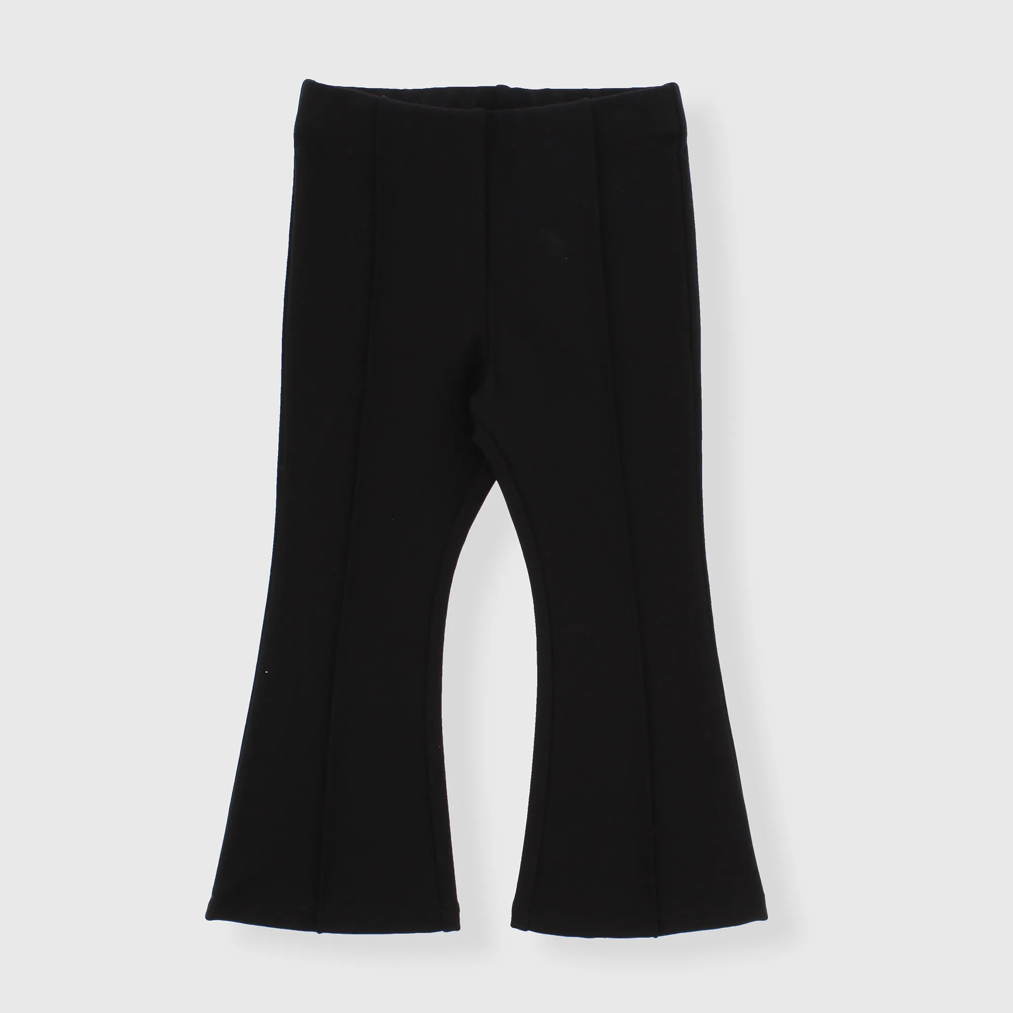 Leggings in punto milano da bambina, NERO            