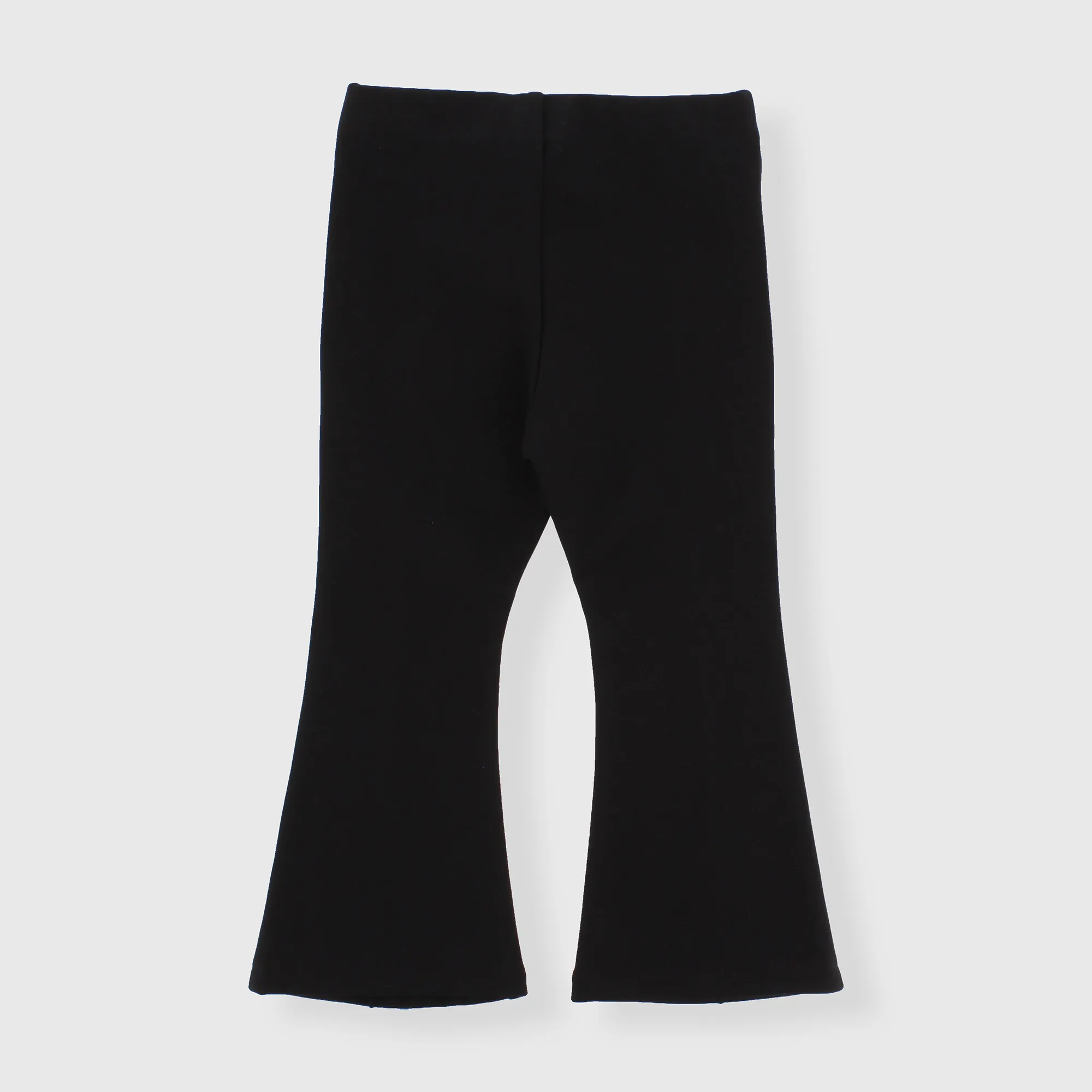 Leggings in punto milano da bambina, NERO            