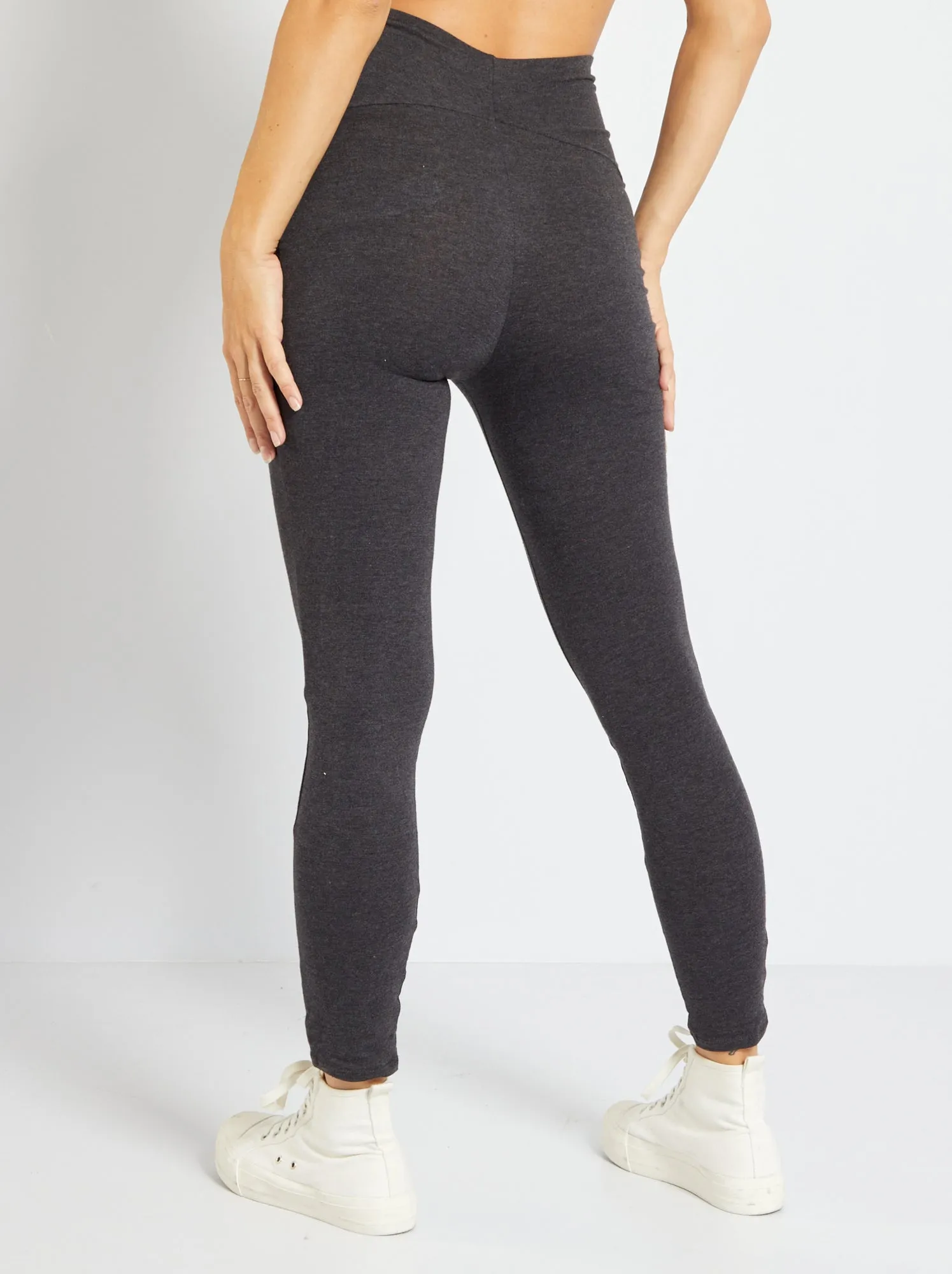 Leggings premaman maglia elasticizzata - GRIGIO