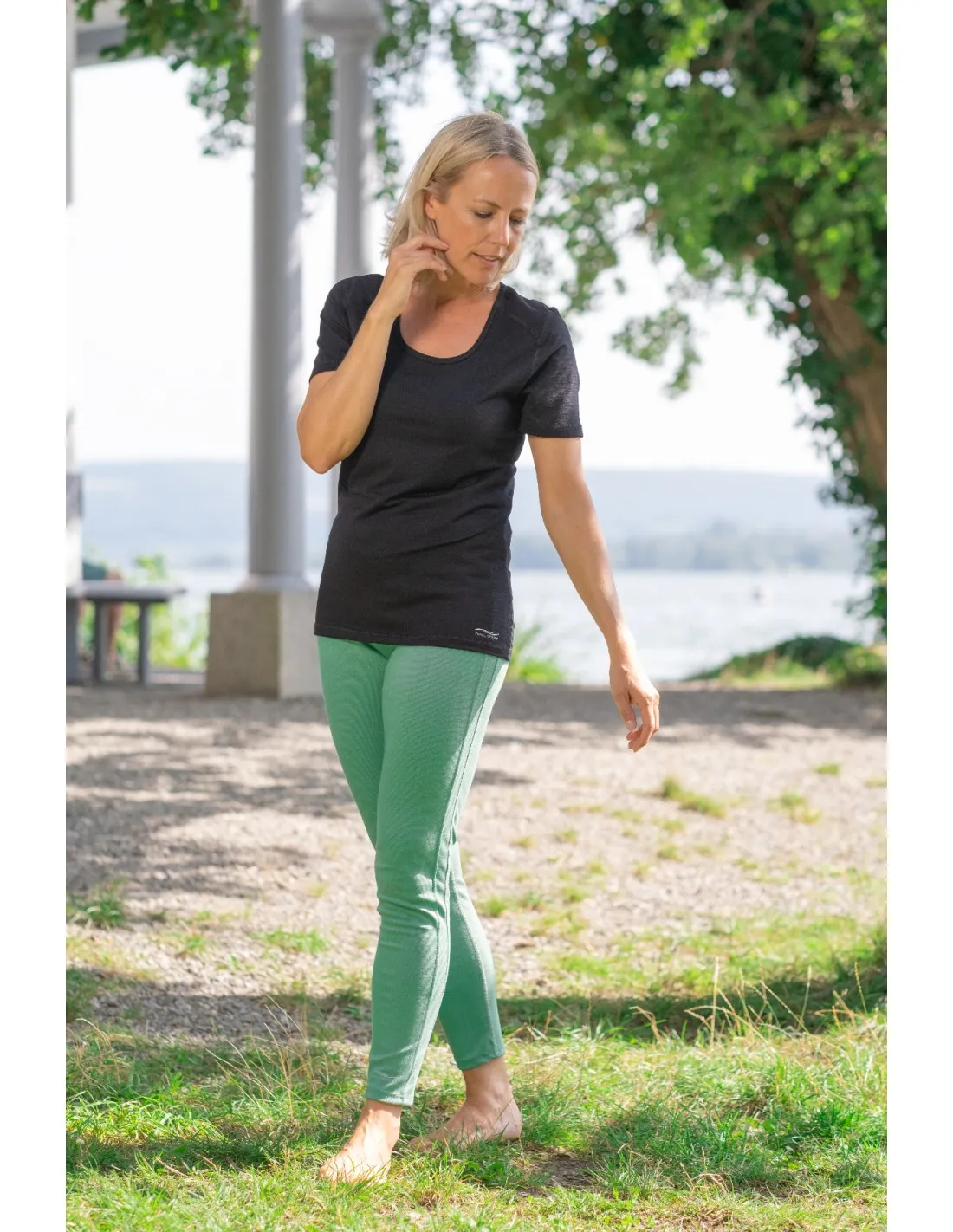 LEGGINGS TERMICO PESANTE IN LANA-SETA SPORT DONNA