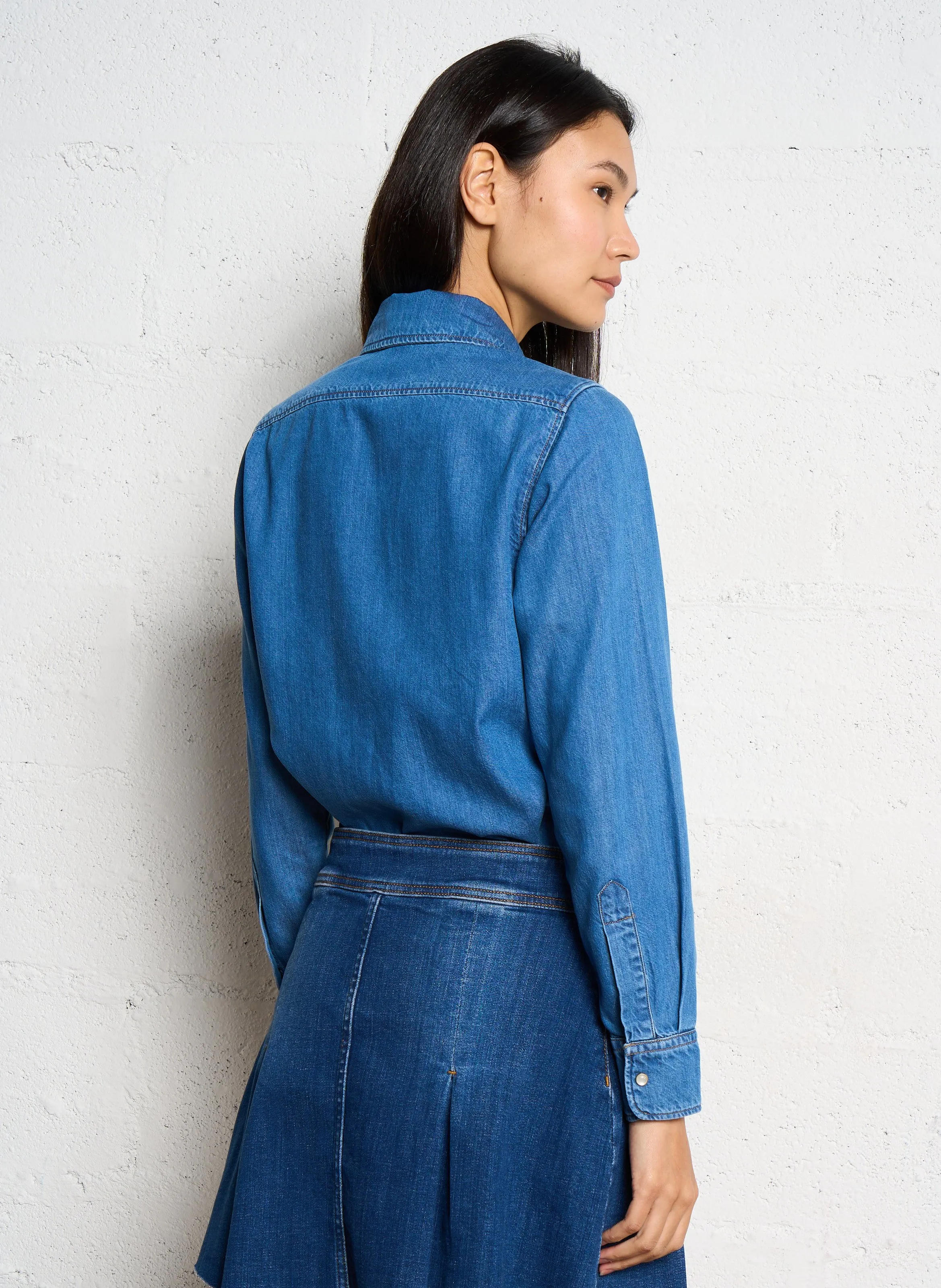  LIU JO   Camicia dritta in misto cotone | Blu
