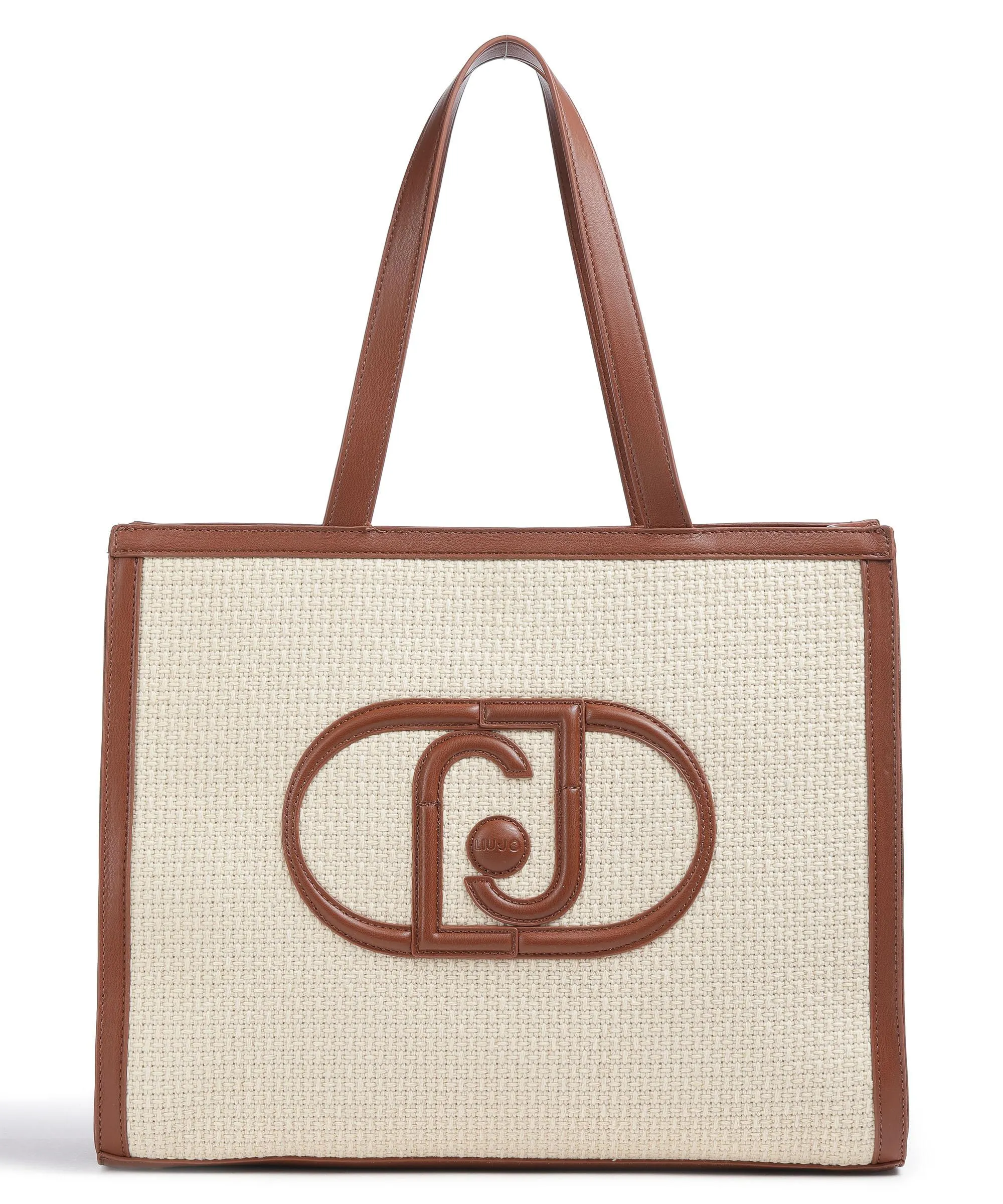  Liu Jo Lucente Borsa shopper cotone avorio/marrone  
