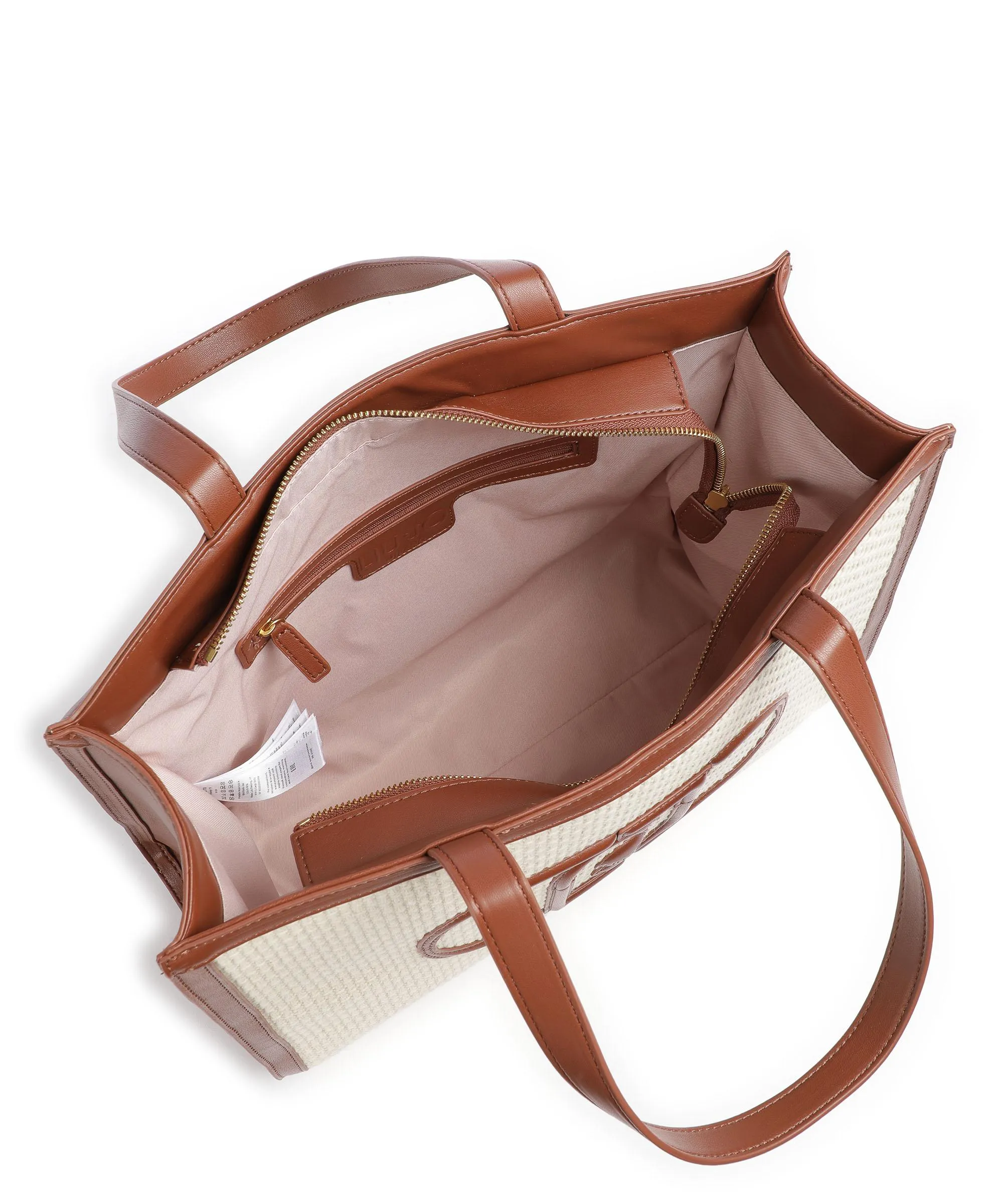  Liu Jo Lucente Borsa shopper cotone avorio/marrone  