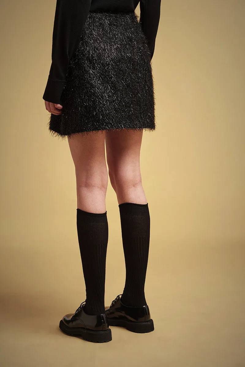 LIVIANA CONTI Minigonna frangina lurex
