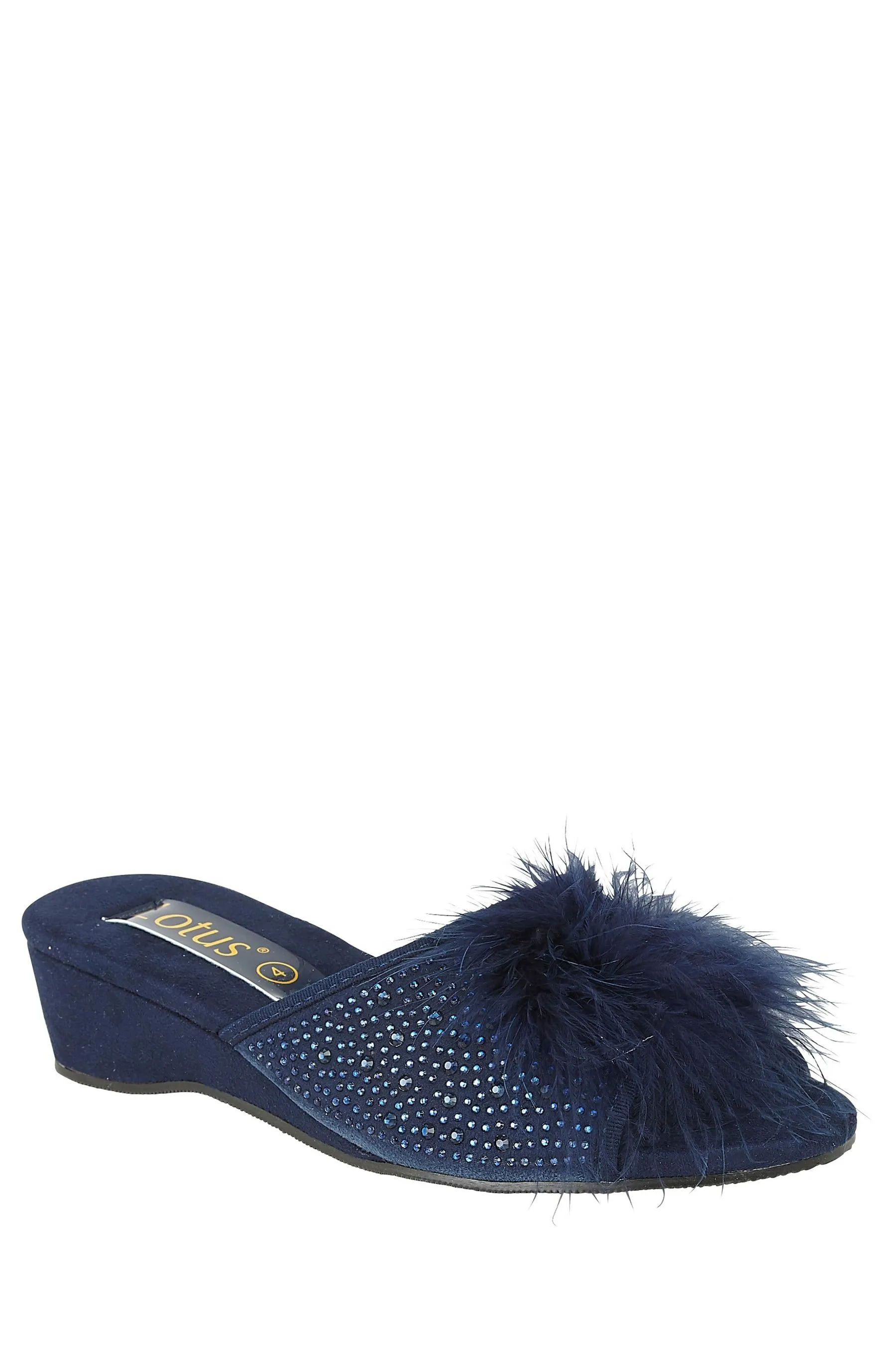 Lotus - Pantofole a sabot con zeppa