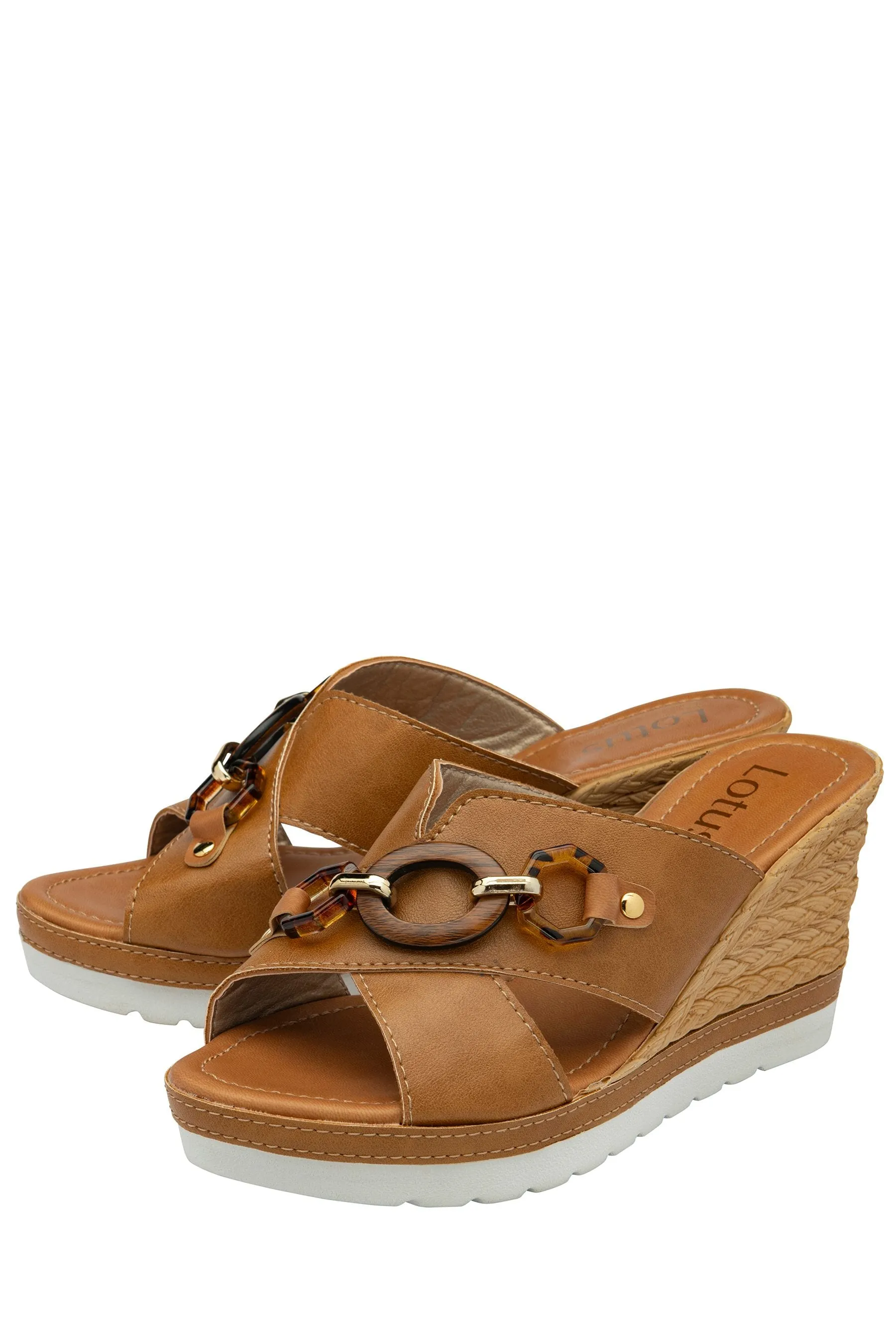 Lotus - Sandali sabot casual con zeppa