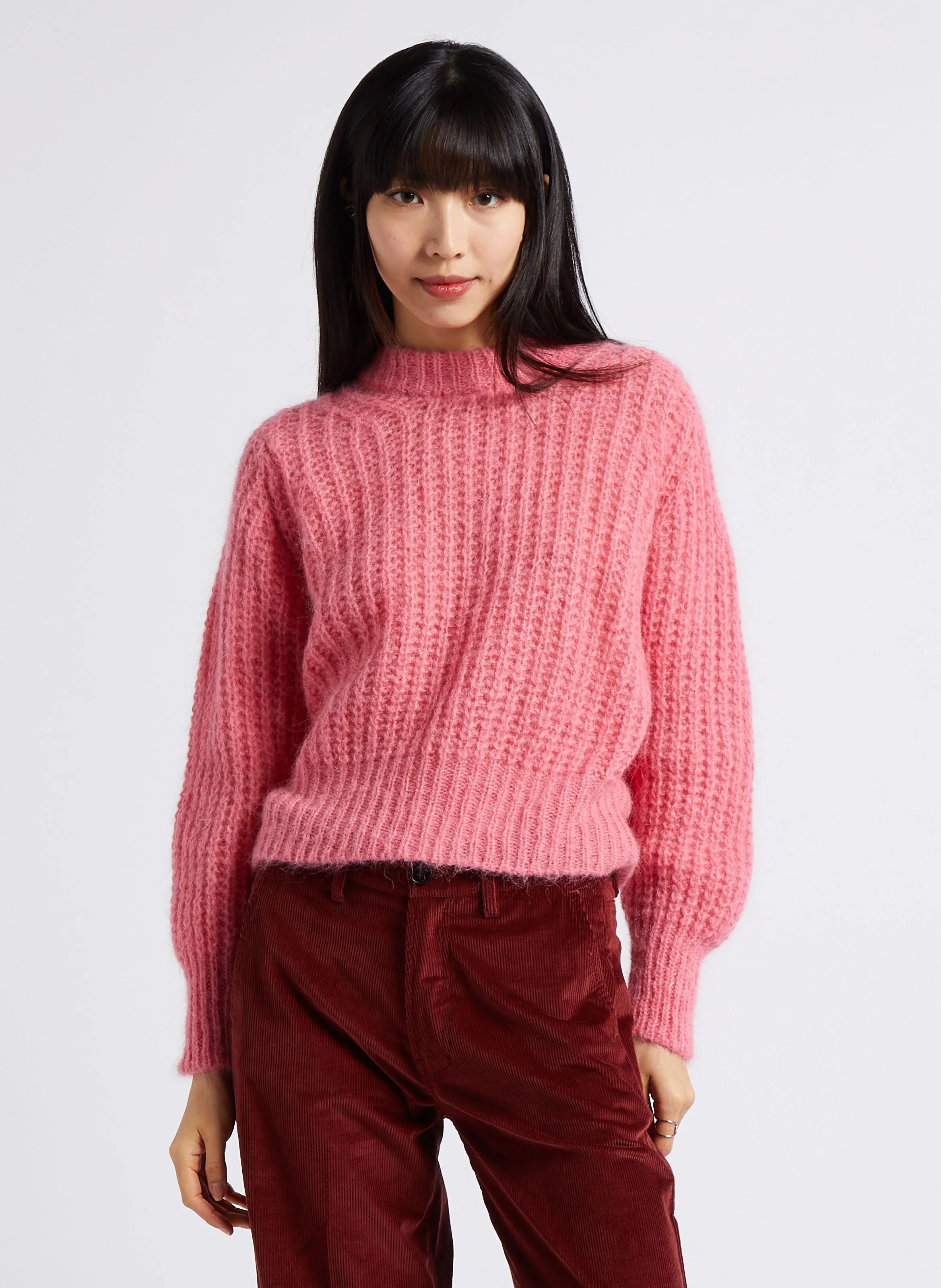  LOUISE MISHA   DINA - Maglione scollo tondo in misto lana | Rosa