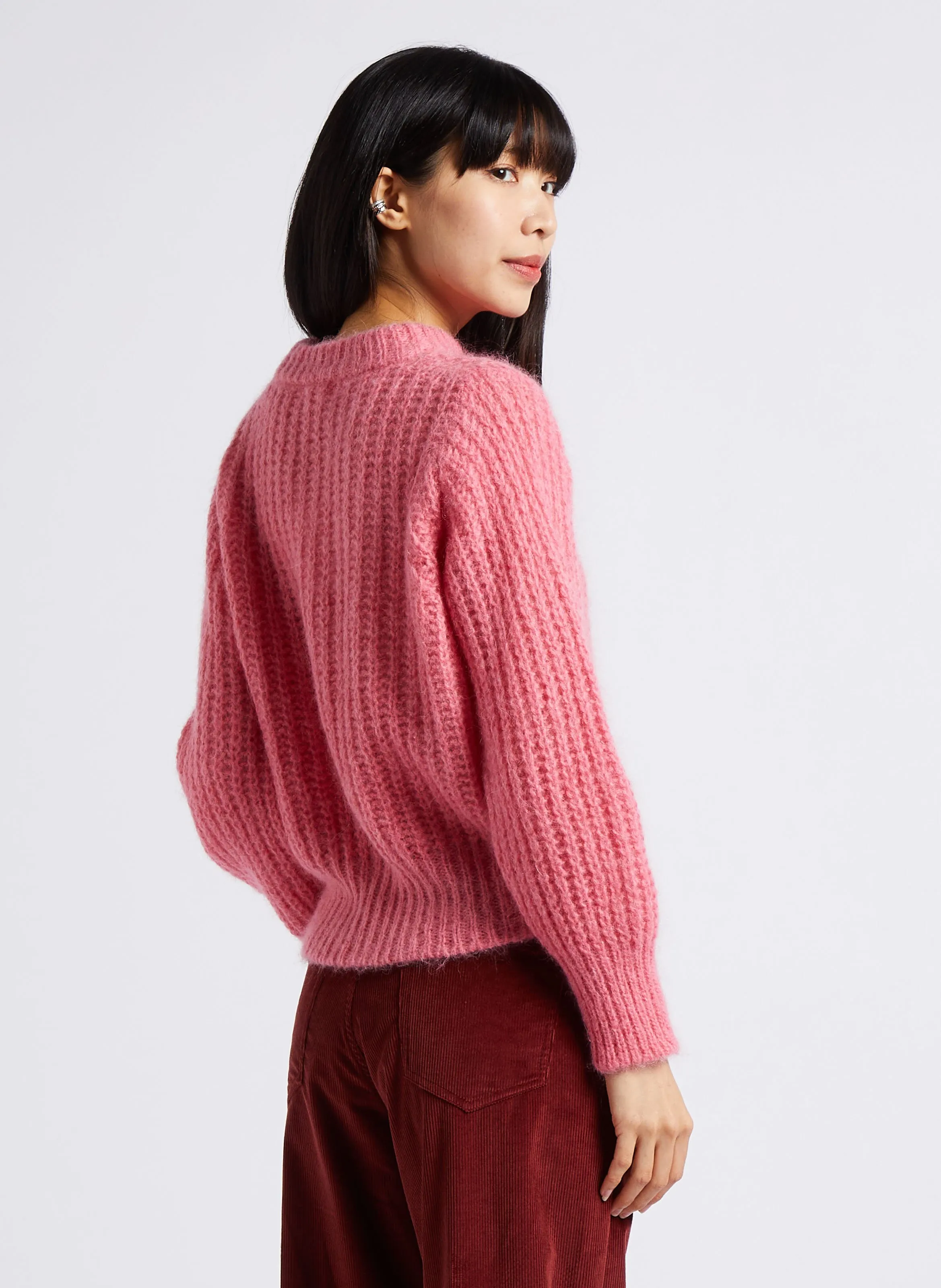  LOUISE MISHA   DINA - Maglione scollo tondo in misto lana | Rosa
